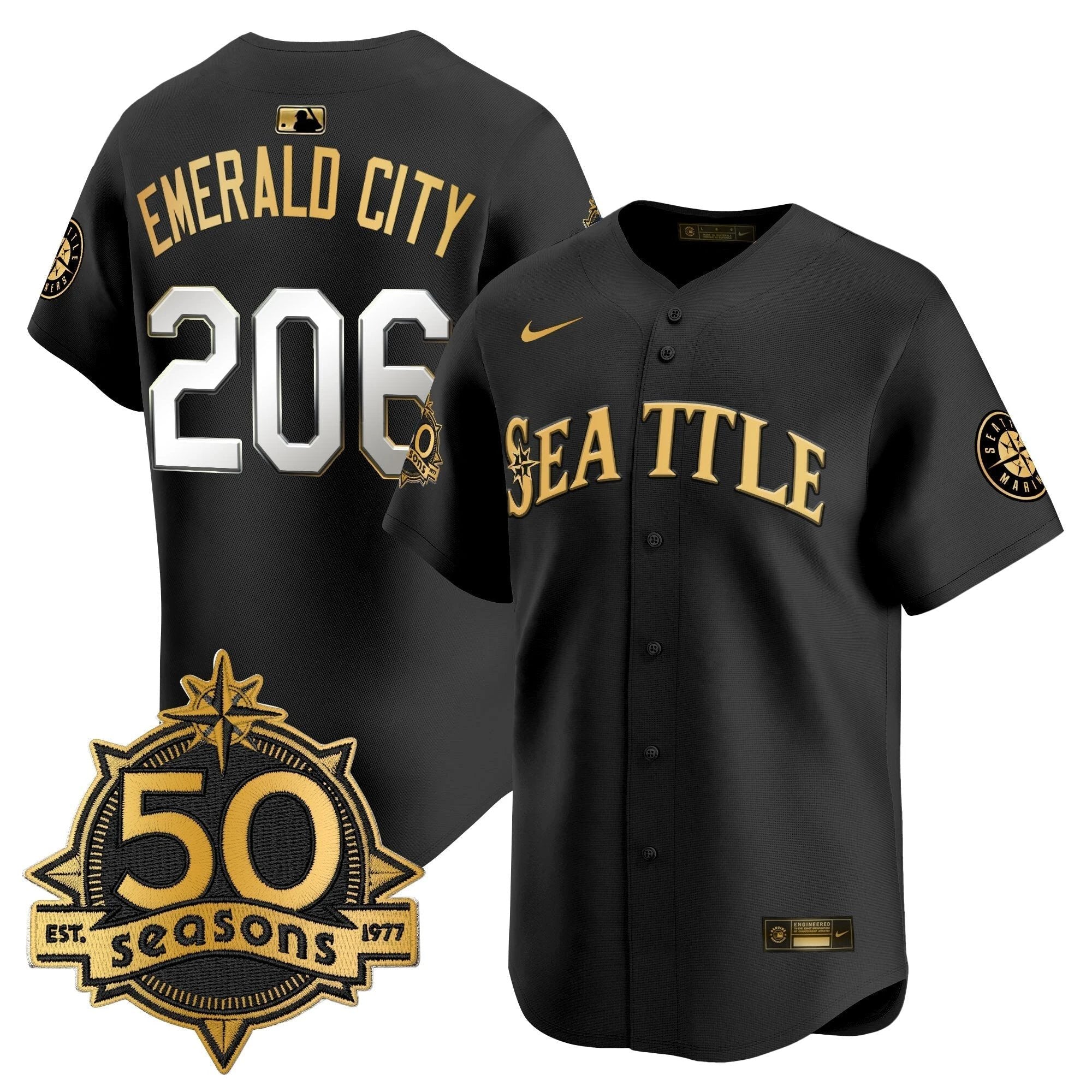 SEA 50 Seasons Patch Vapor Premier Limited Jersey - All Stitched by Magicgearus