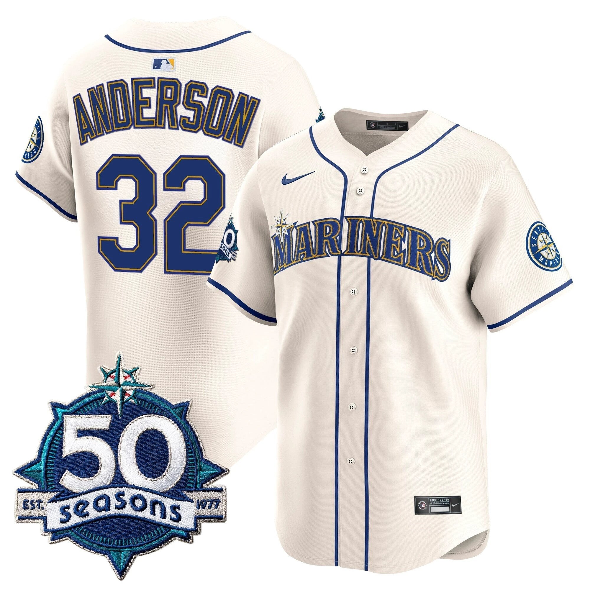 SEA 50 Seasons Patch Vapor Premier Limited Jersey - All Stitched by Magicgearus