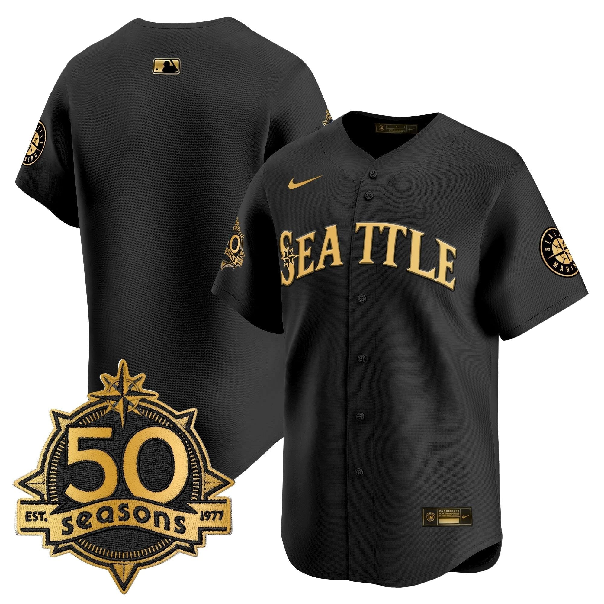 SEA 50 Seasons Patch Vapor Premier Limited Jersey - All Stitched by Magicgearus