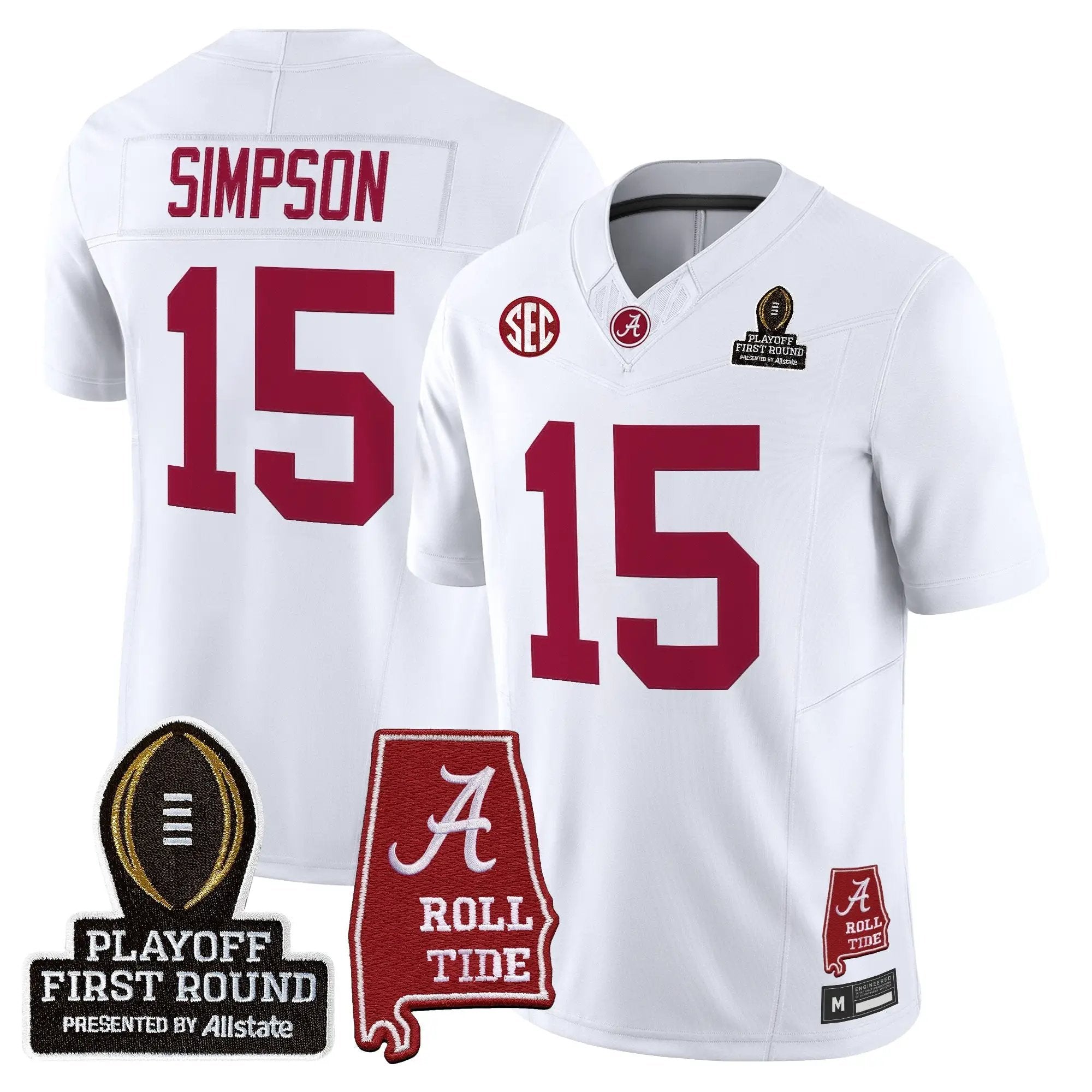 BAMA 2025 Playoff First Round Vapor Limited Jersey by Alabama Crimson Tide