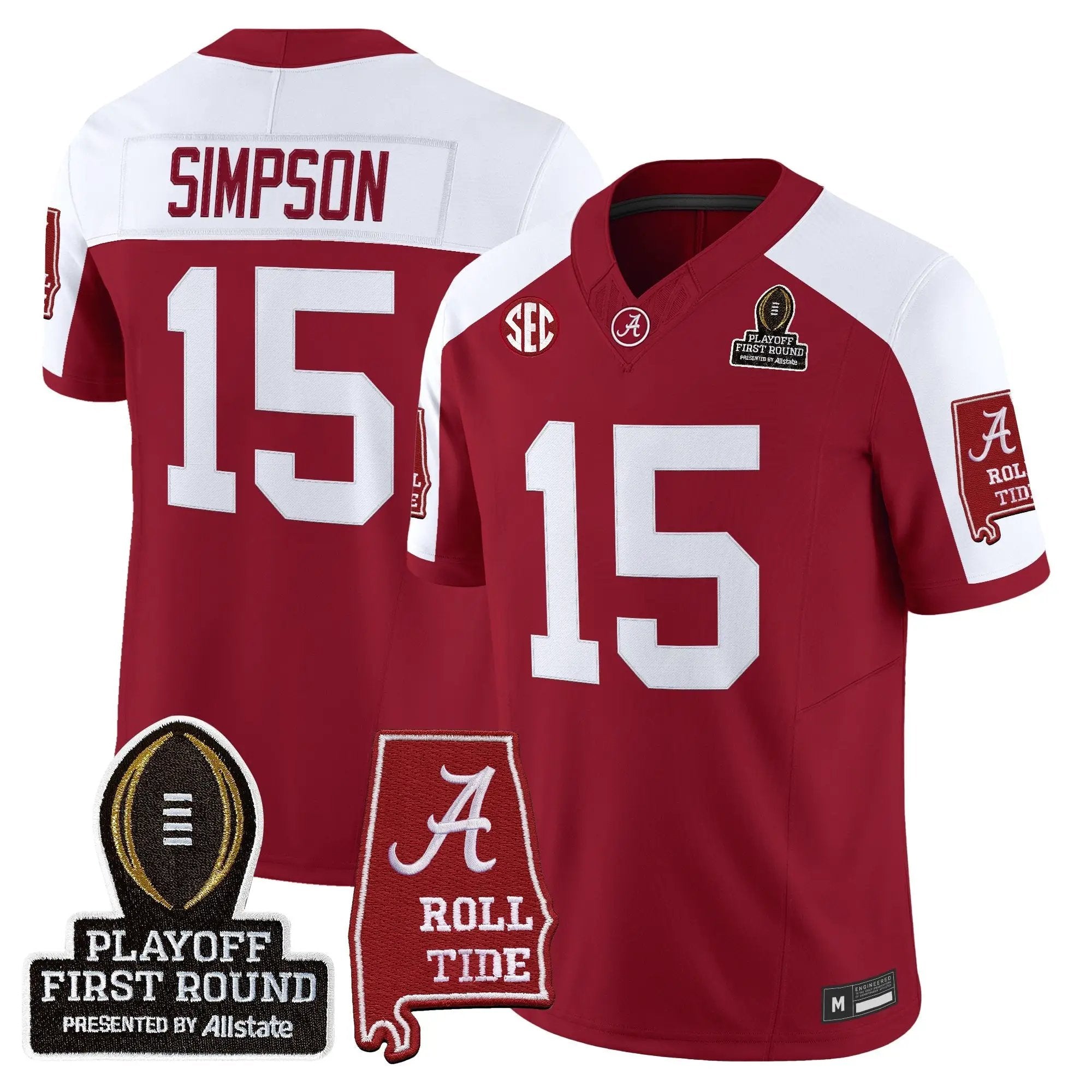 BAMA 2025 Playoff First Round Vapor Limited Jersey by Alabama Crimson Tide
