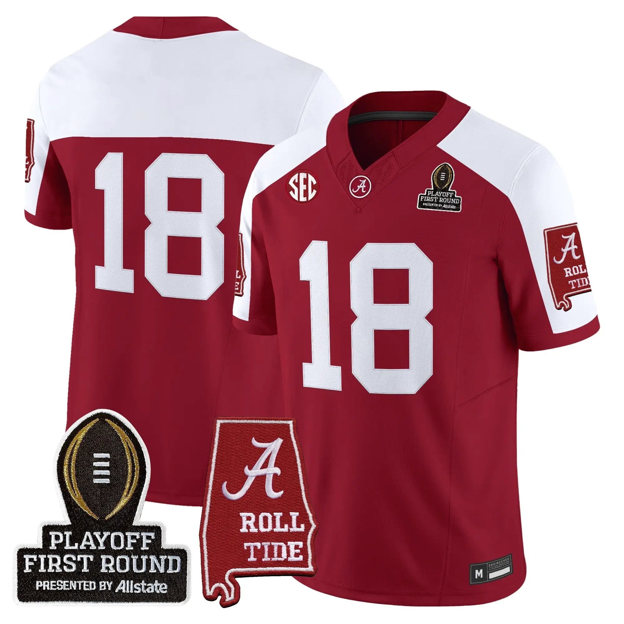 BAMA 2025 Playoff First Round Vapor Limited Jersey by Alabama Crimson Tide