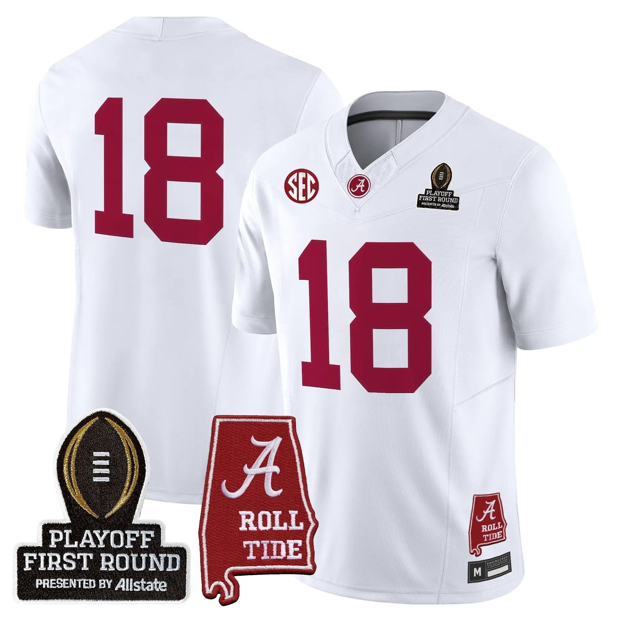 BAMA 2025 Playoff First Round Vapor Limited Jersey by Alabama Crimson Tide