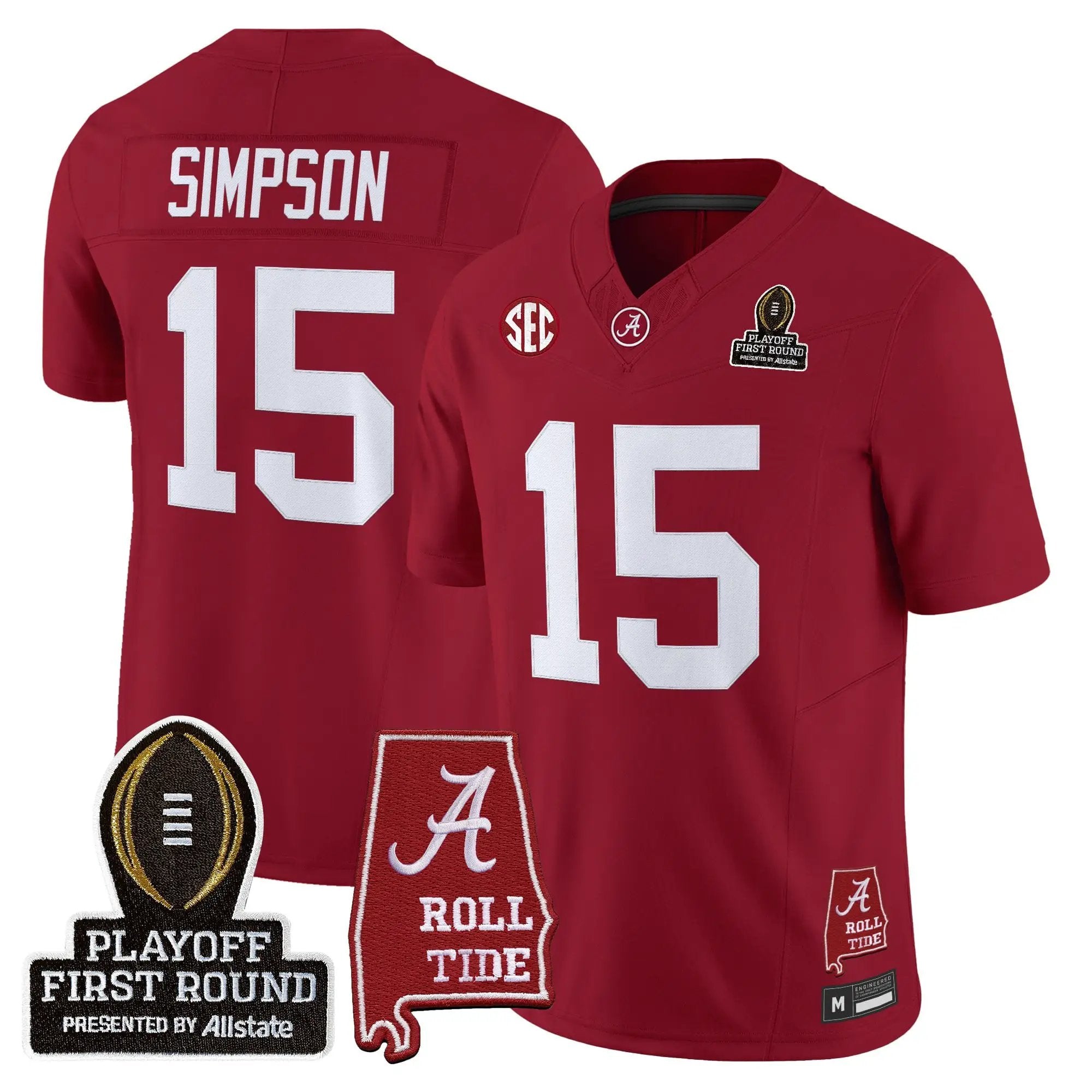 BAMA 2025 Playoff First Round Vapor Limited Jersey by Alabama Crimson Tide