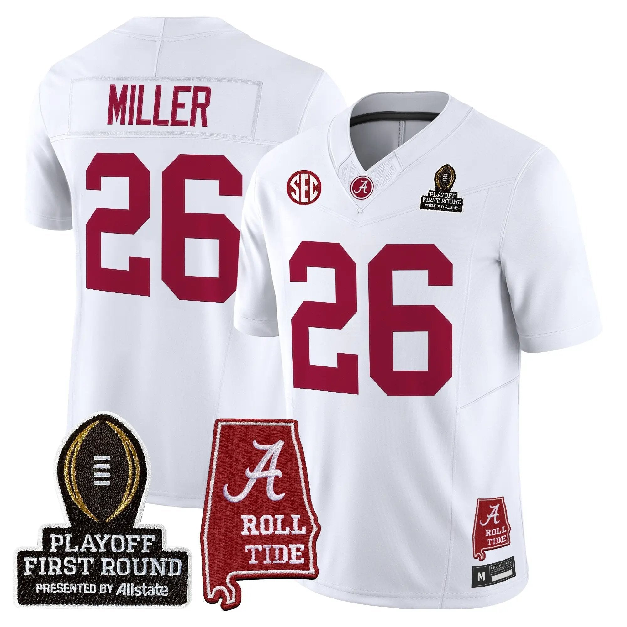 BAMA 2025 Playoff First Round Vapor Limited Jersey by Alabama Crimson Tide