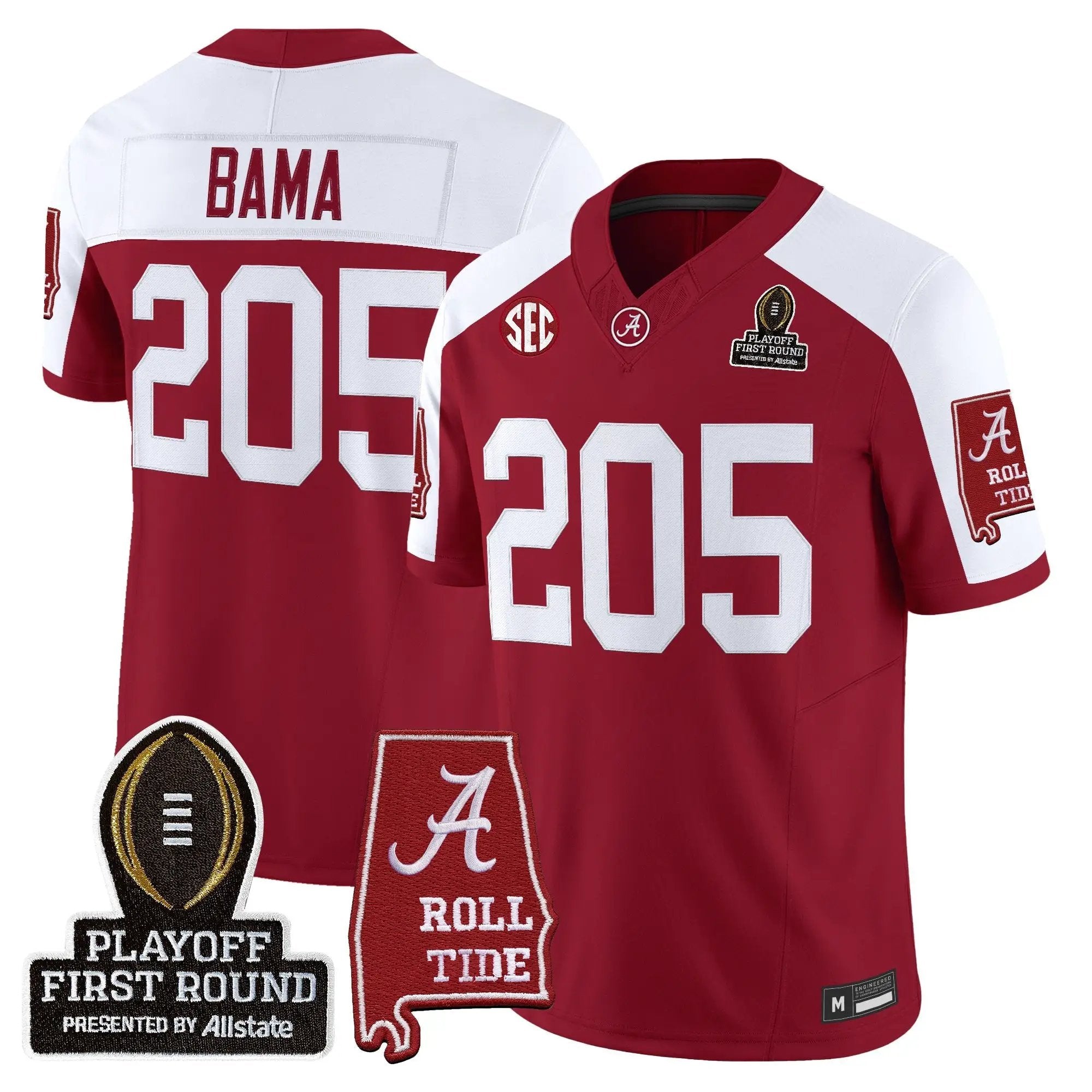 BAMA 2025 Playoff First Round Vapor Limited Jersey by Alabama Crimson Tide