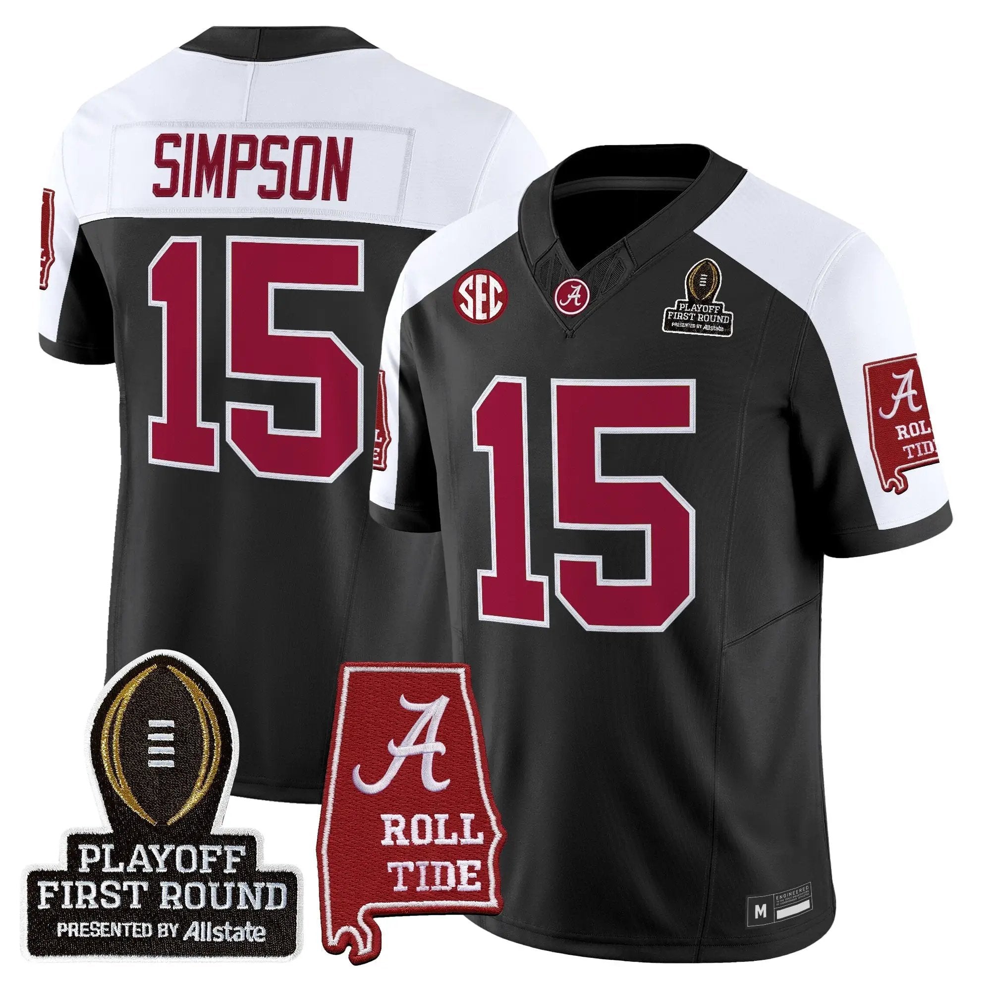 BAMA 2025 Playoff First Round Vapor Limited Jersey by Alabama Crimson Tide