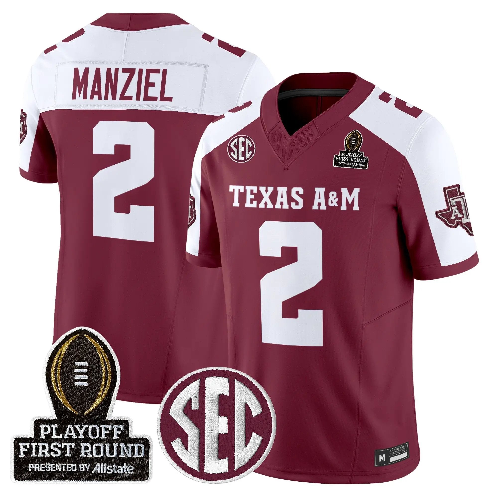 Aggies 2025 Playoff First Round Vapor Limited Jersey by Texas A&M Aggies