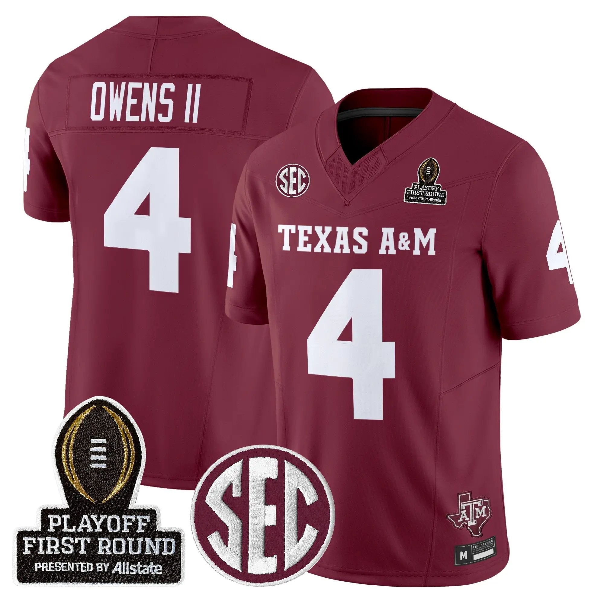 Aggies 2025 Playoff First Round Vapor Limited Jersey by Texas A&M Aggies