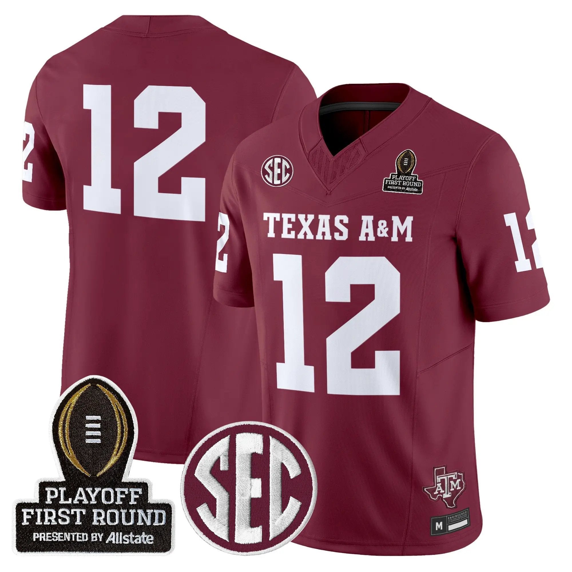 Aggies 2025 Playoff First Round Vapor Limited Jersey by Texas A&M Aggies