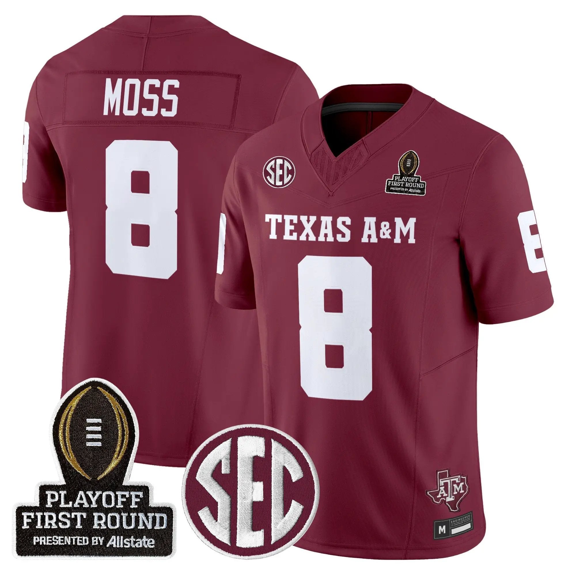 Aggies 2025 Playoff First Round Vapor Limited Jersey by Texas A&M Aggies
