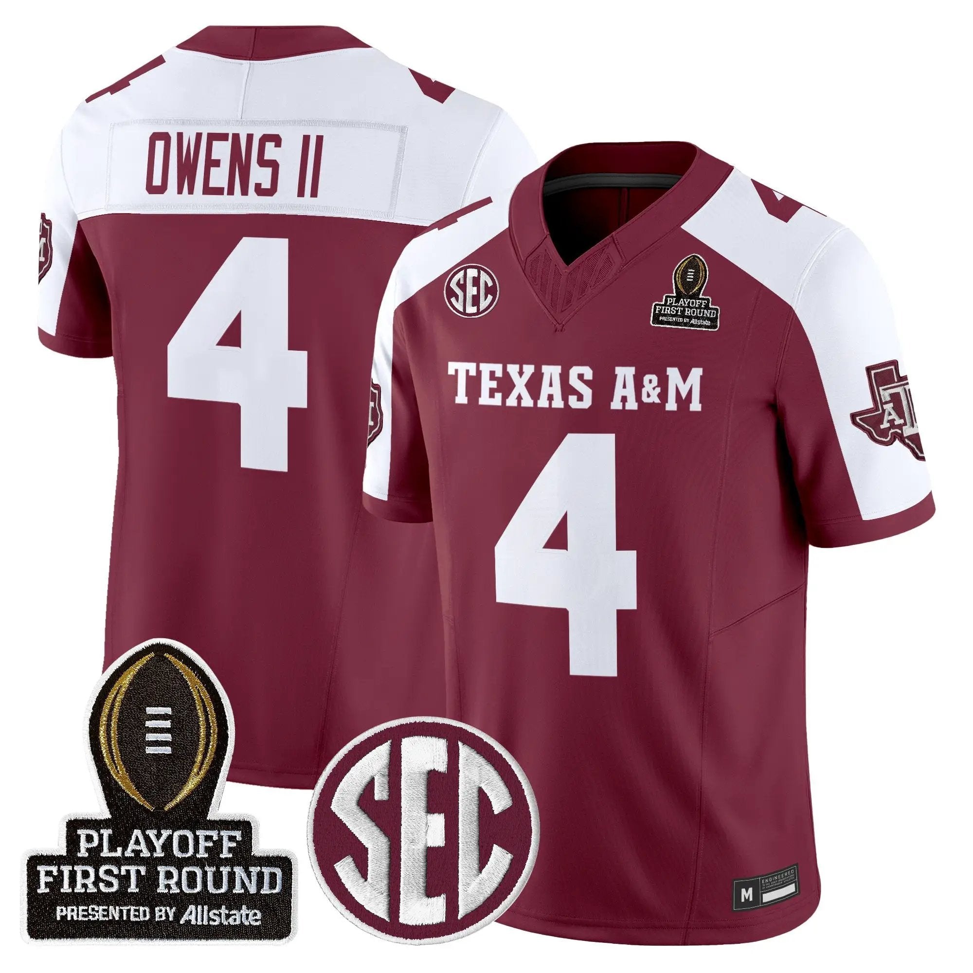Aggies 2025 Playoff First Round Vapor Limited Jersey by Texas A&M Aggies