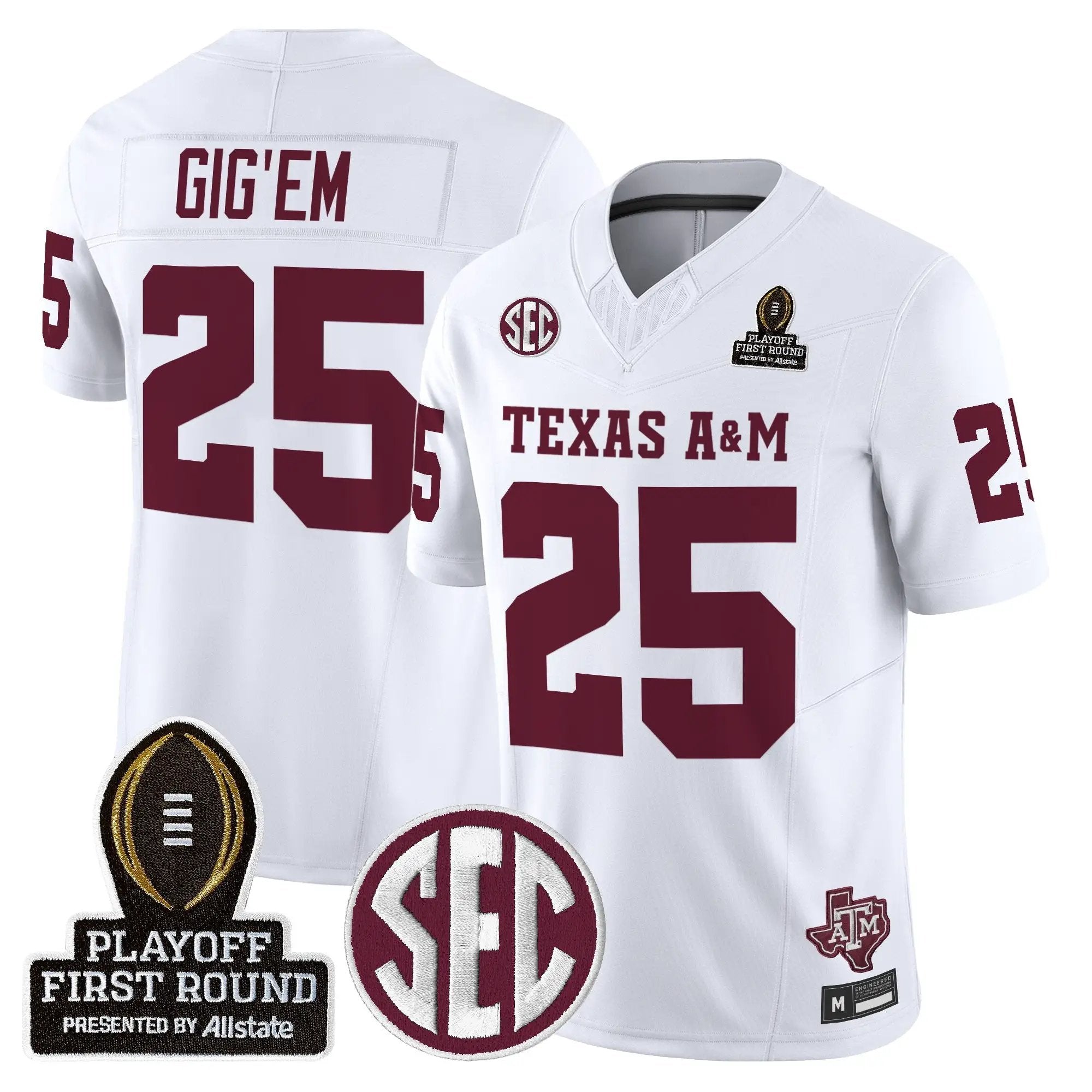 Aggies 2025 Playoff First Round Vapor Limited Jersey by Texas A&M Aggies