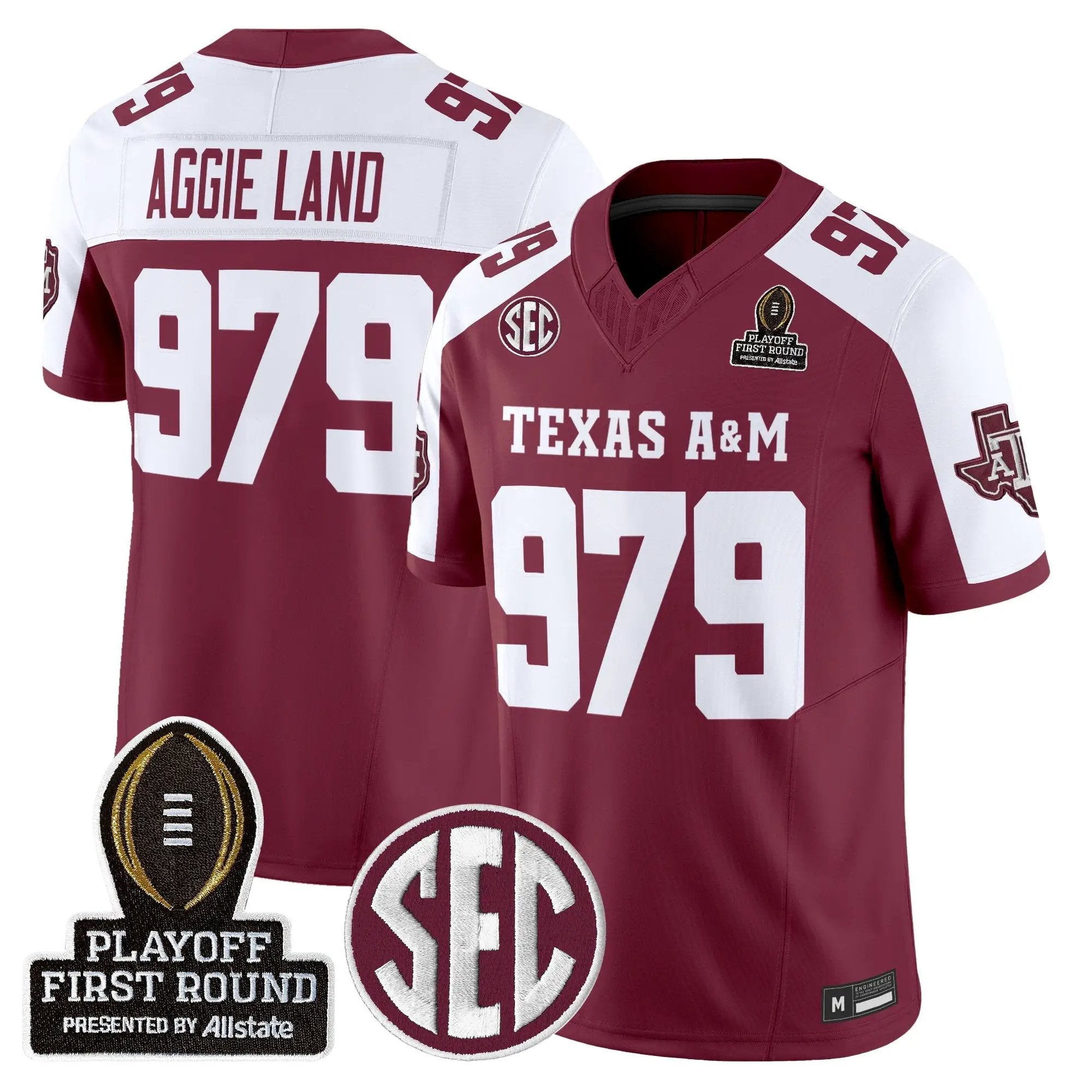 Aggies 2025 Playoff First Round Vapor Limited Jersey by Texas A&M Aggies