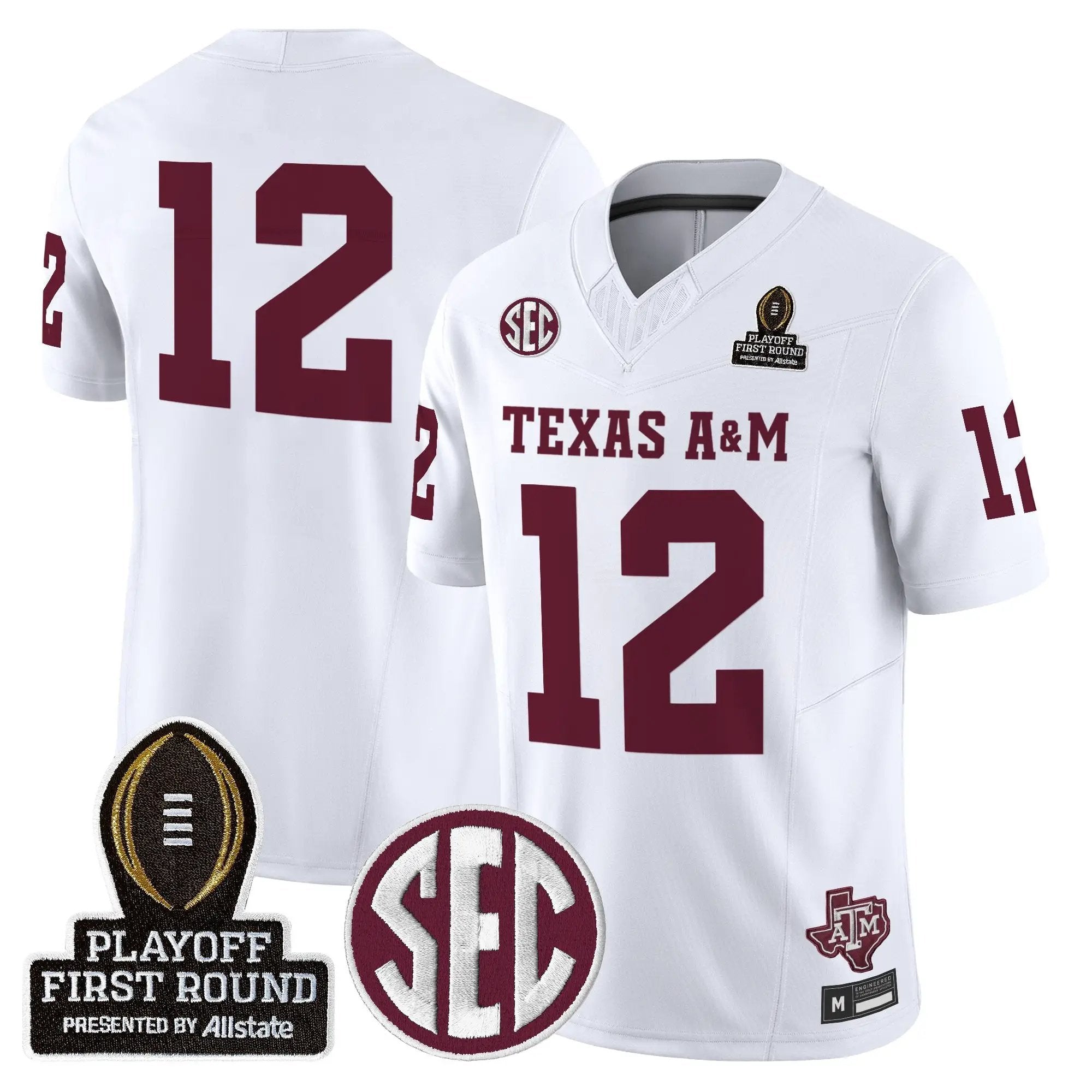 Aggies 2025 Playoff First Round Vapor Limited Jersey by Texas A&M Aggies