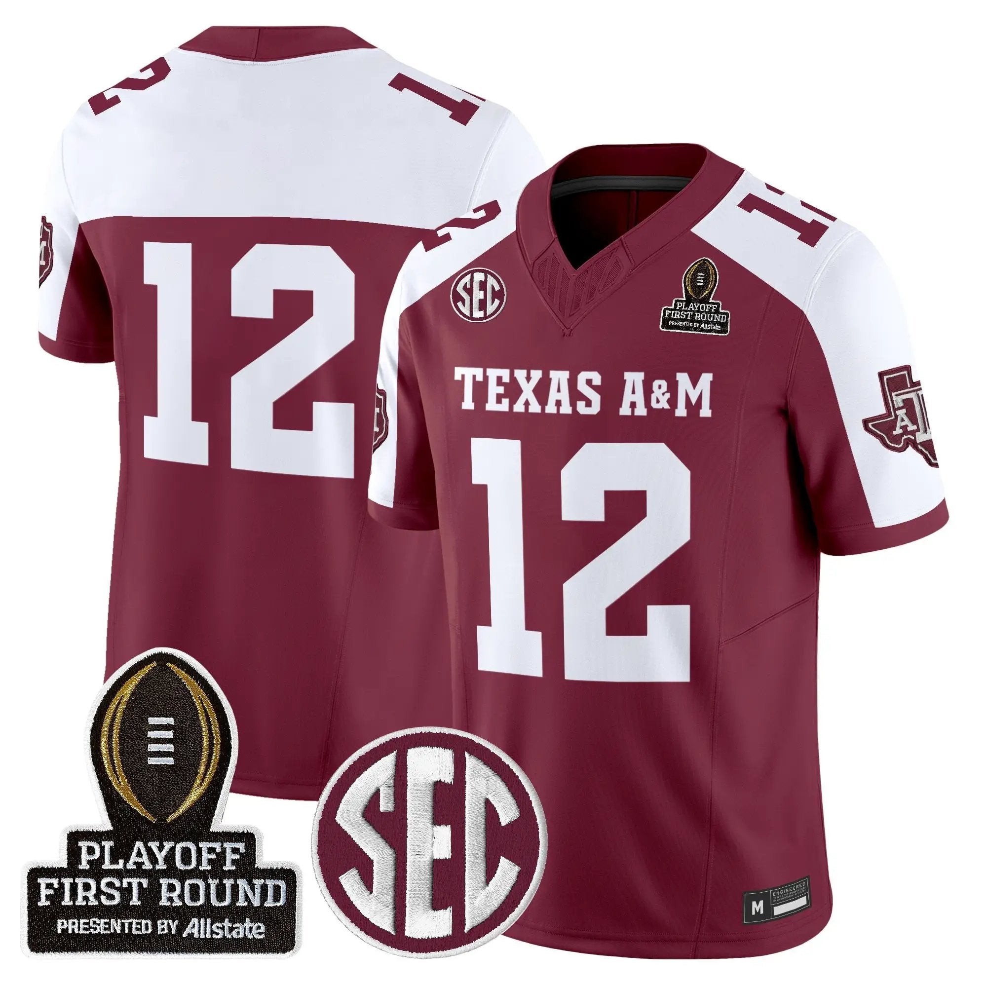 Aggies 2025 Playoff First Round Vapor Limited Jersey by Texas A&M Aggies