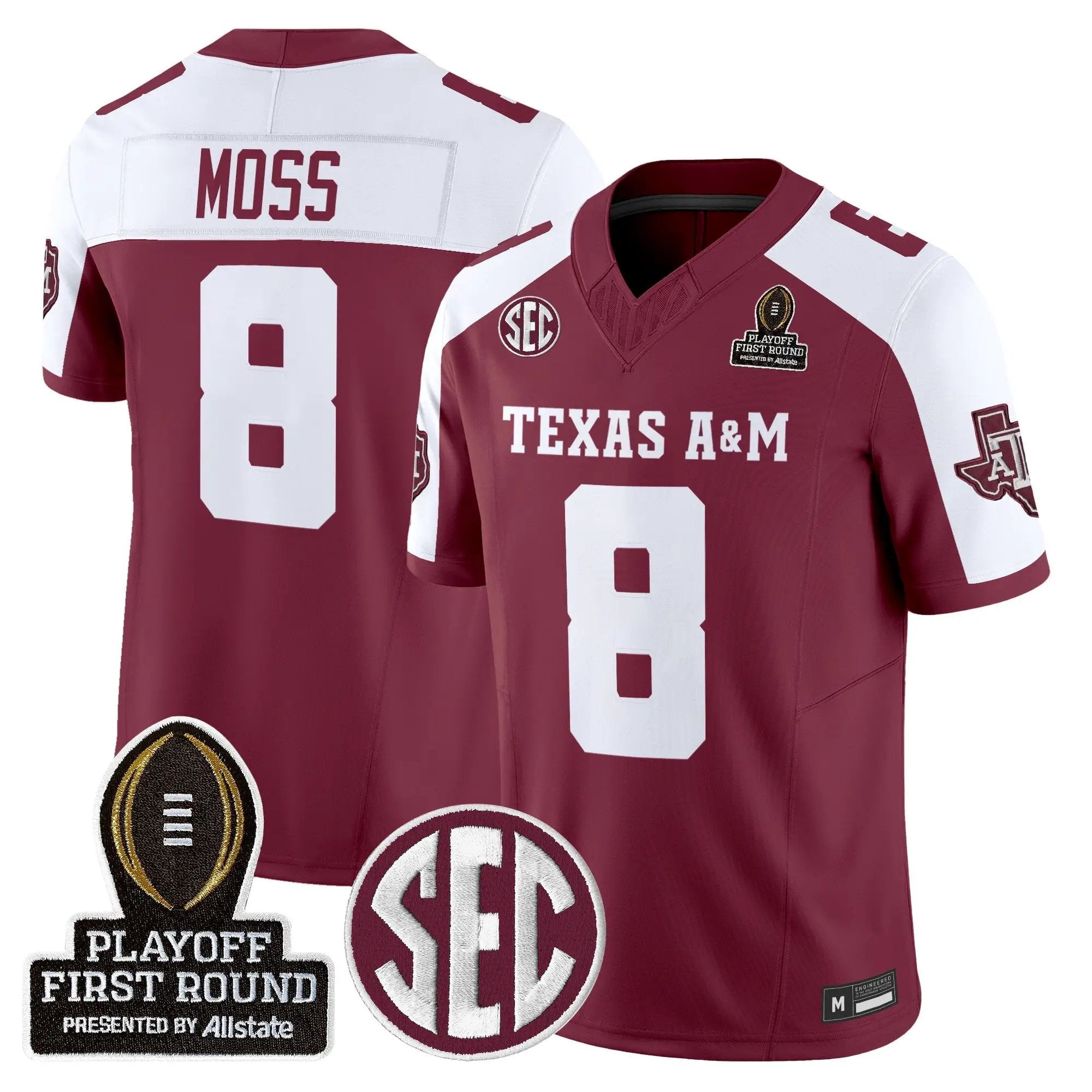 Aggies 2025 Playoff First Round Vapor Limited Jersey by Texas A&M Aggies