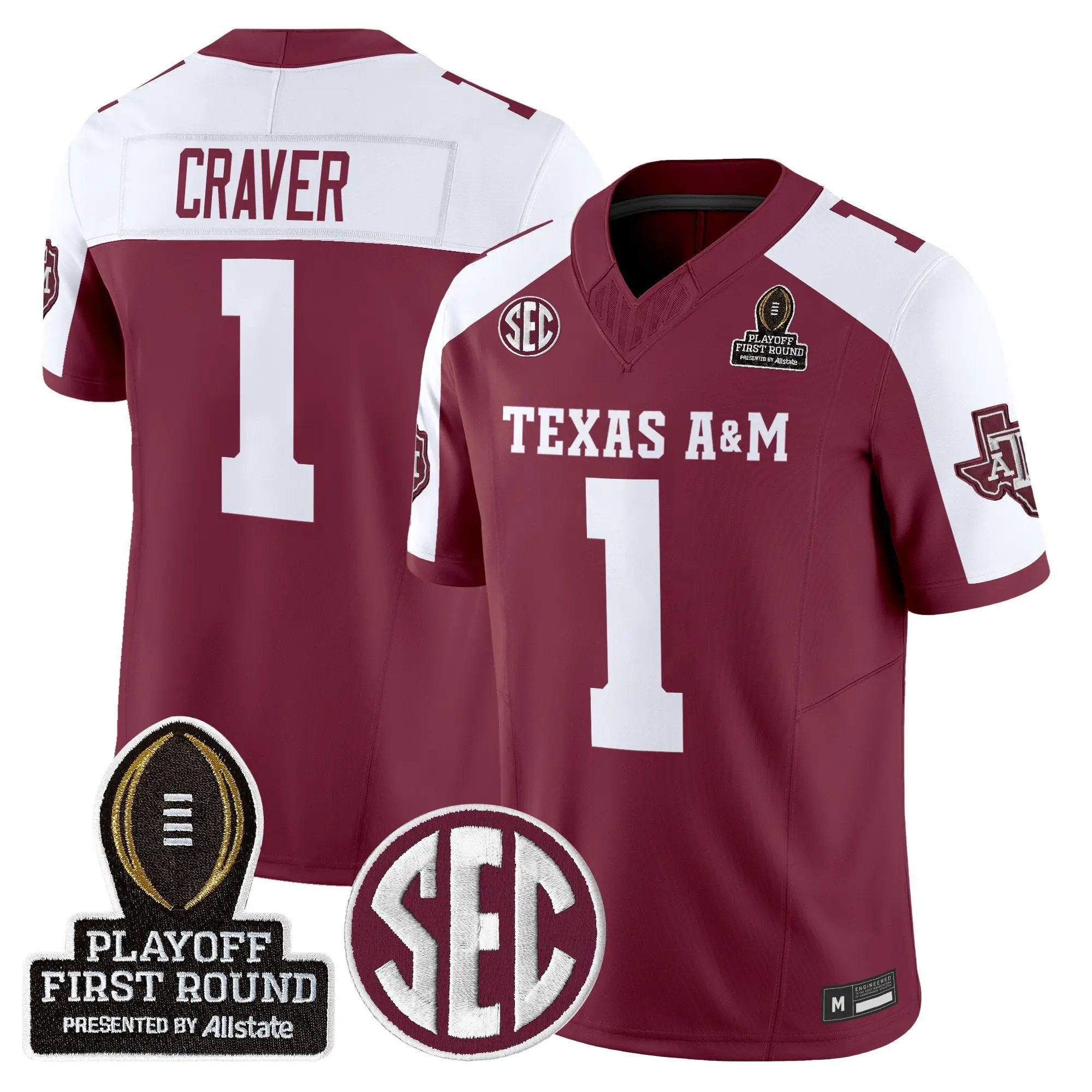 Aggies 2025 Playoff First Round Vapor Limited Jersey by Texas A&M Aggies