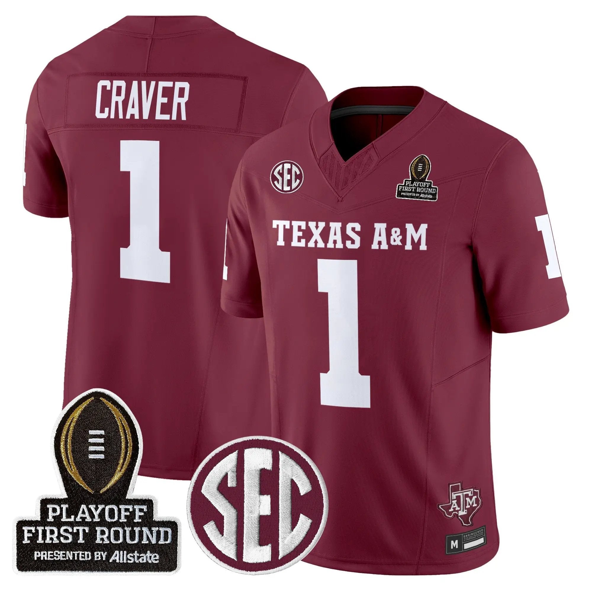 Aggies 2025 Playoff First Round Vapor Limited Jersey by Texas A&M Aggies