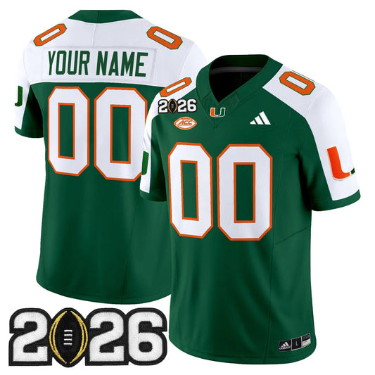 Miami Hurricanes 2026 CFP Final Patch Vapor Limited Custom Jersey - All Stitched by Digigearus