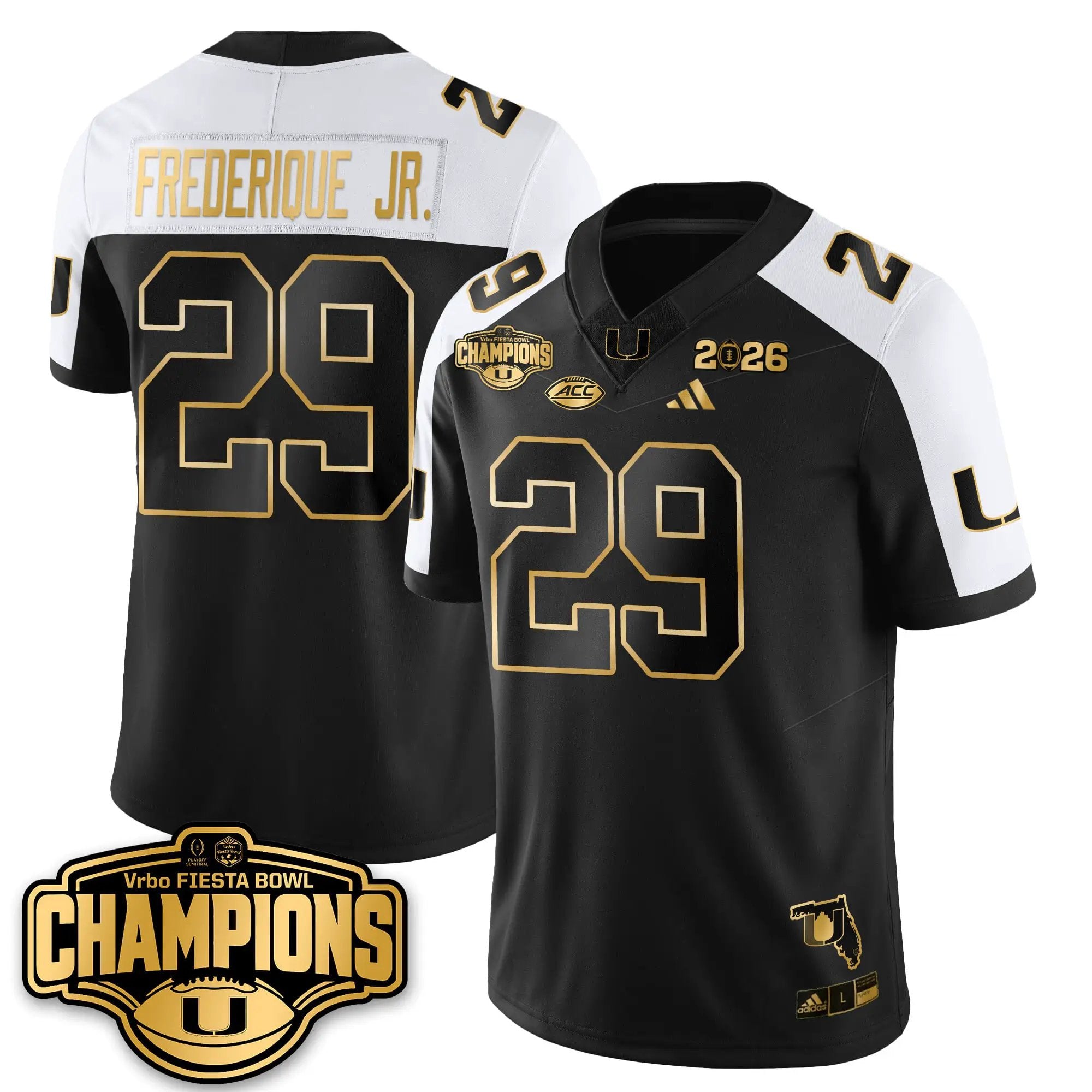 MIA Football Vapor Limited Gold Jersey - Fiesta Bowl Champions by Miami Hurricanes