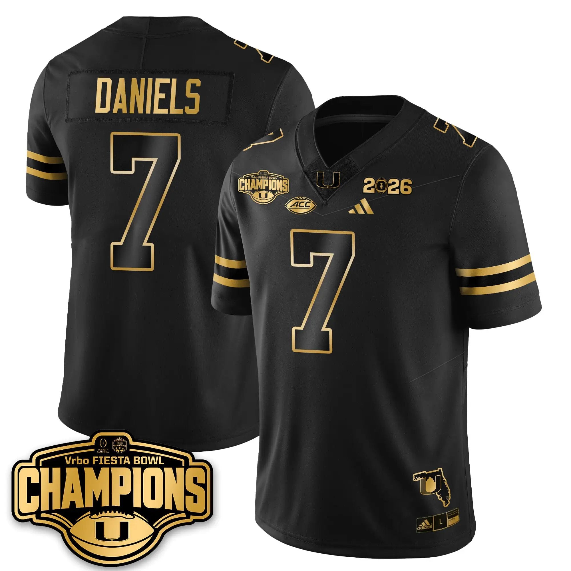 MIA Football Vapor Limited Gold Jersey - Fiesta Bowl Champions by Miami Hurricanes