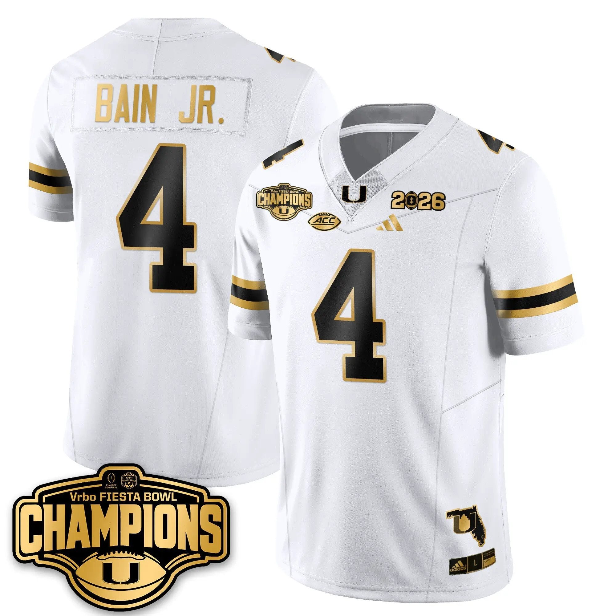 MIA Football Vapor Limited Gold Jersey - Fiesta Bowl Champions by Miami Hurricanes