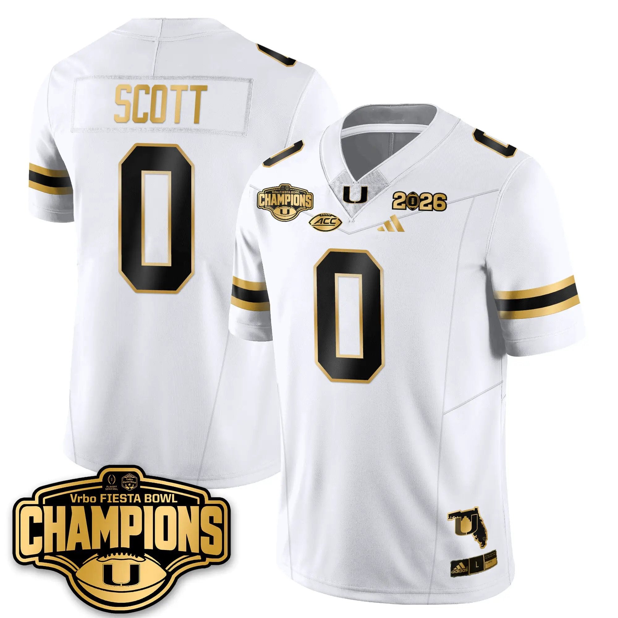 MIA Football Vapor Limited Gold Jersey - Fiesta Bowl Champions by Miami Hurricanes