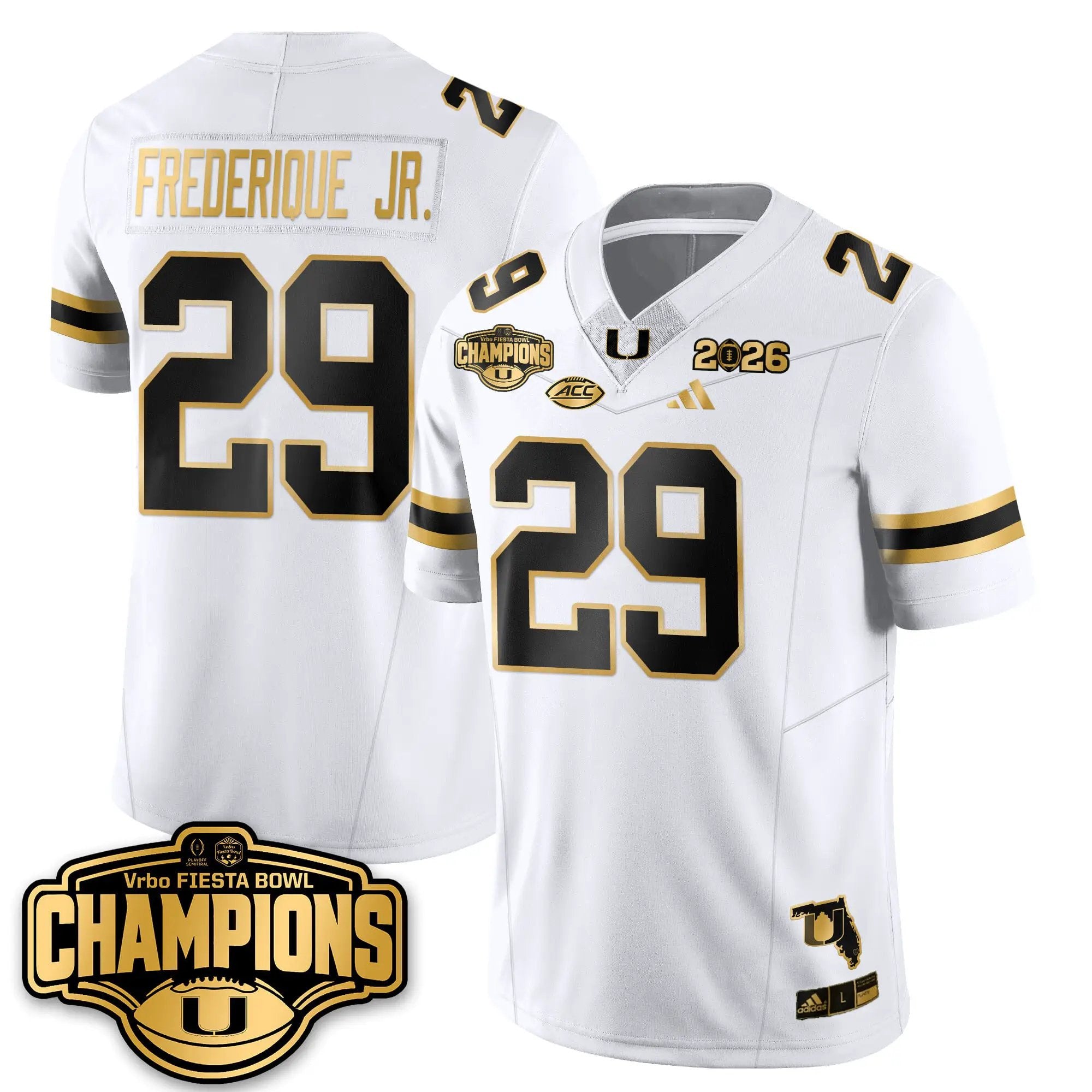 MIA Football Vapor Limited Gold Jersey - Fiesta Bowl Champions by Miami Hurricanes