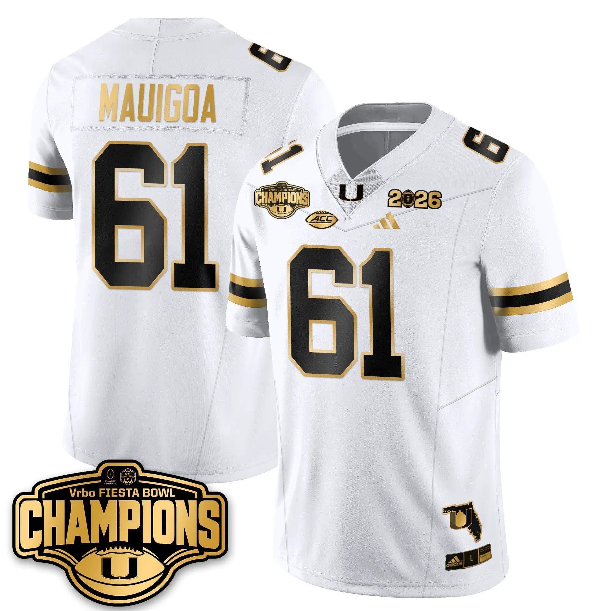 MIA Football Vapor Limited Gold Jersey - Fiesta Bowl Champions by Miami Hurricanes
