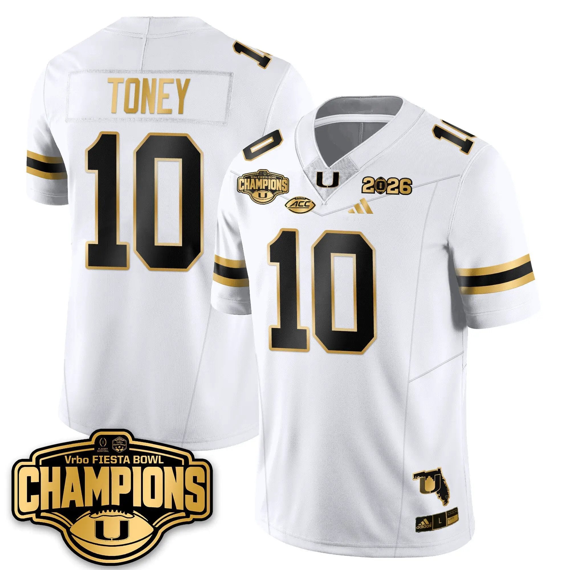 MIA Football Vapor Limited Gold Jersey - Fiesta Bowl Champions by Miami Hurricanes