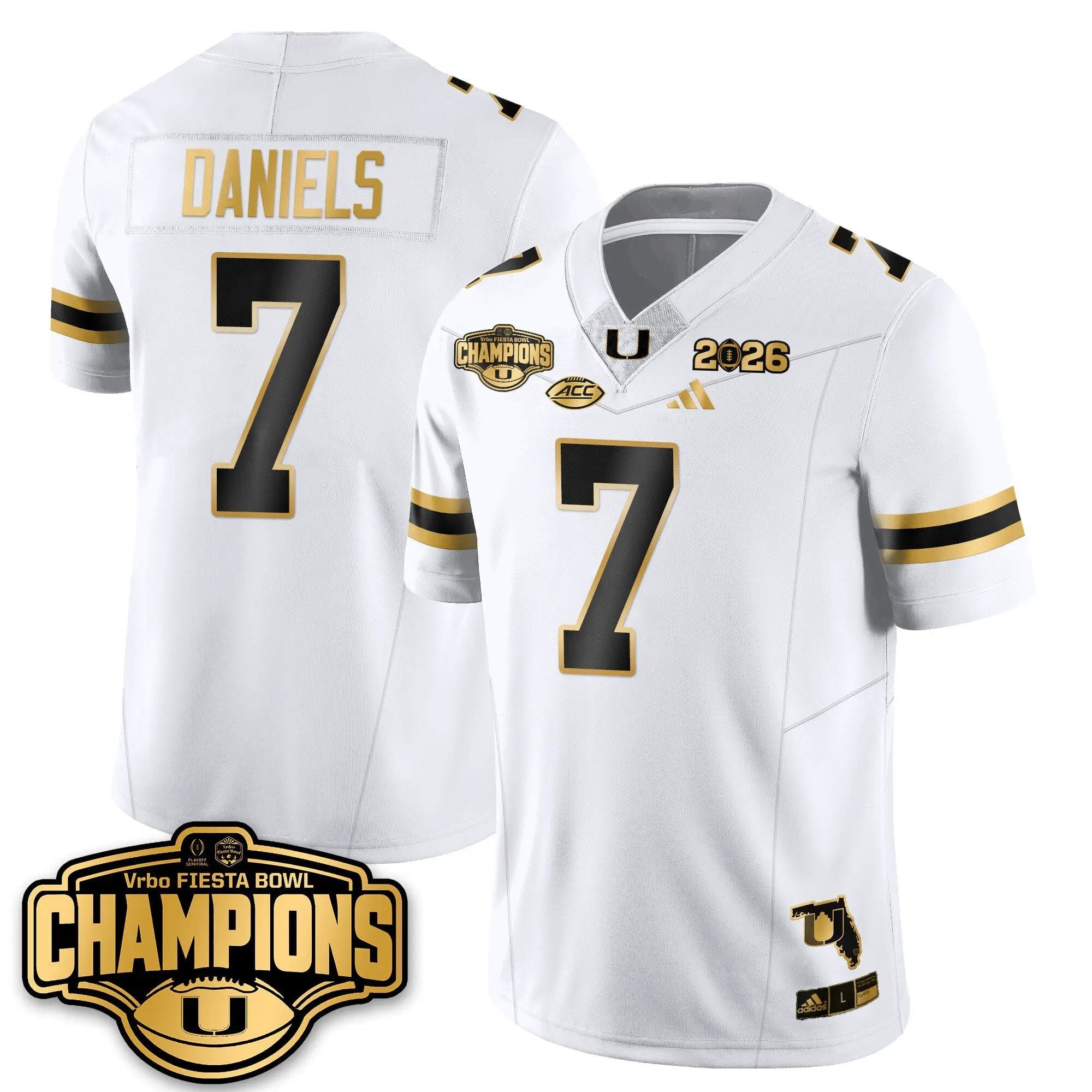 MIA Football Vapor Limited Gold Jersey - Fiesta Bowl Champions by Miami Hurricanes