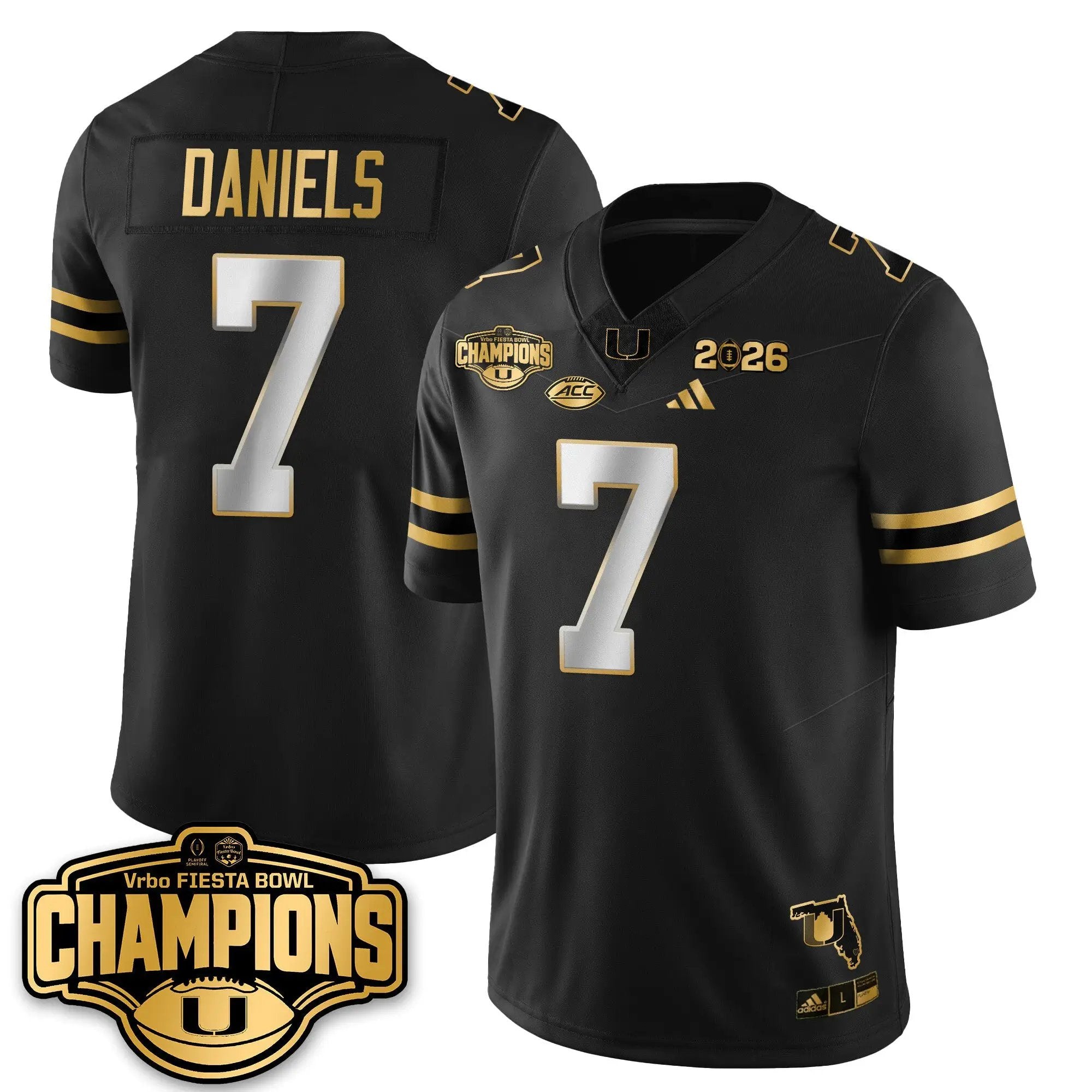 MIA Football Vapor Limited Gold Jersey - Fiesta Bowl Champions by Miami Hurricanes
