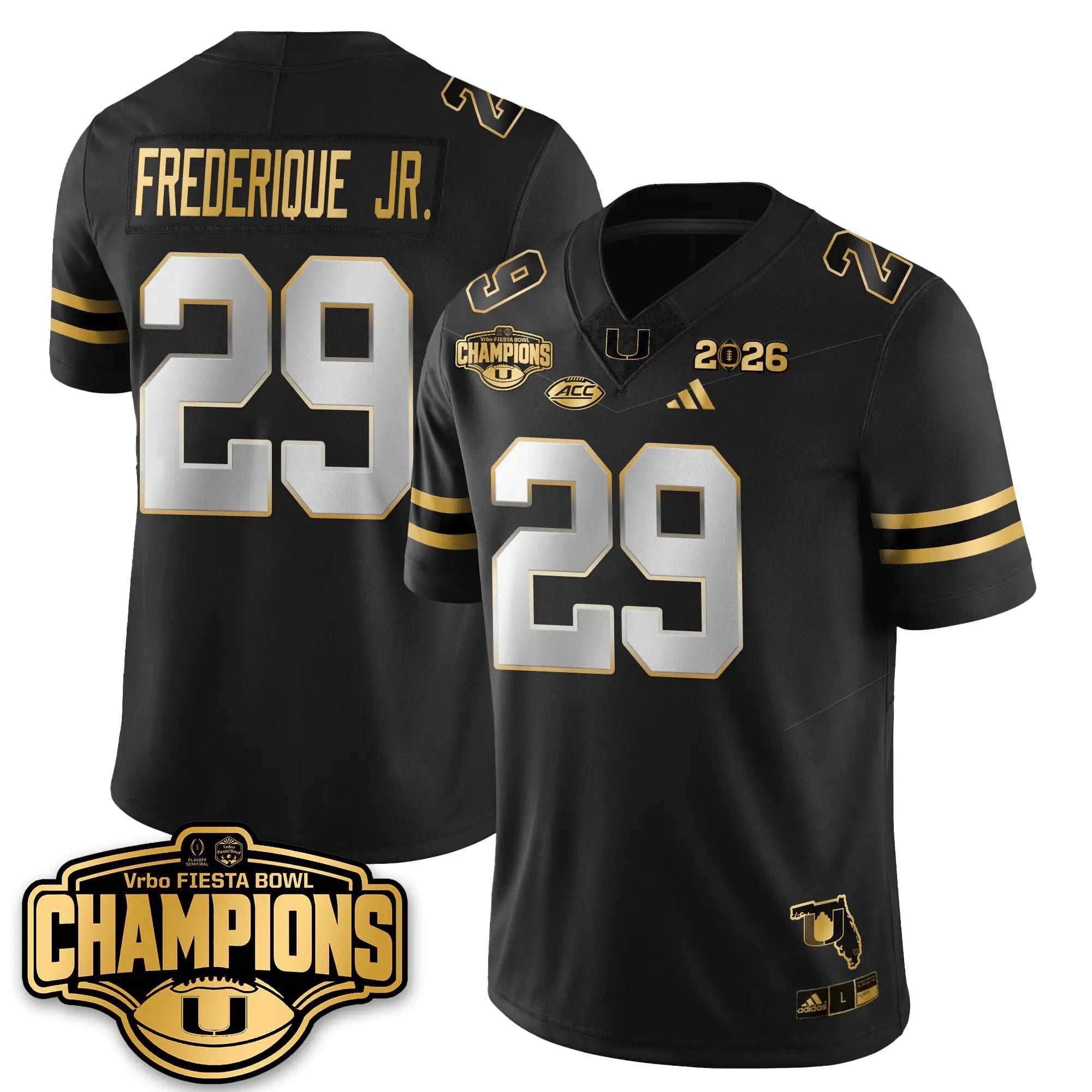 MIA Football Vapor Limited Gold Jersey - Fiesta Bowl Champions by Miami Hurricanes