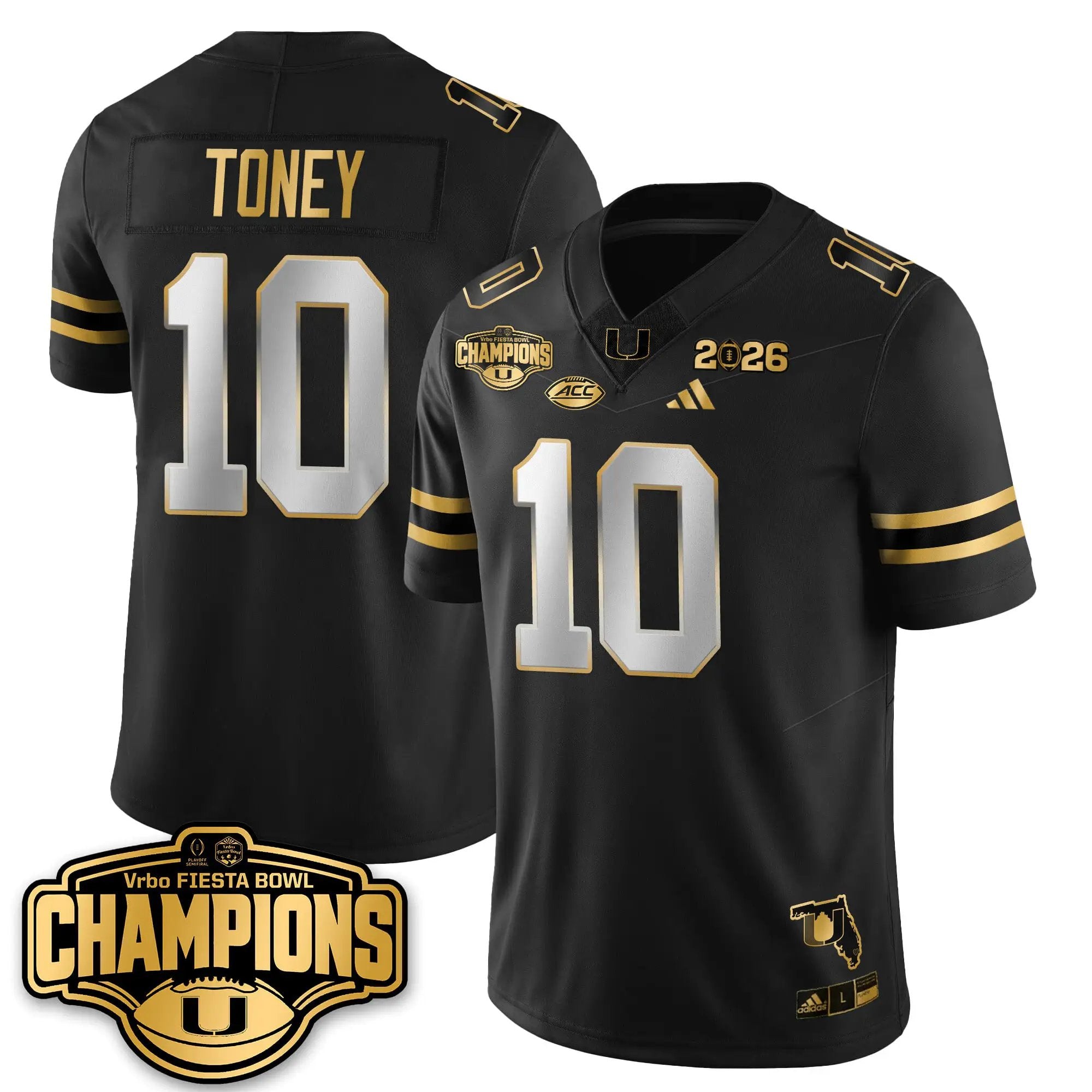 MIA Football Vapor Limited Gold Jersey - Fiesta Bowl Champions by Miami Hurricanes