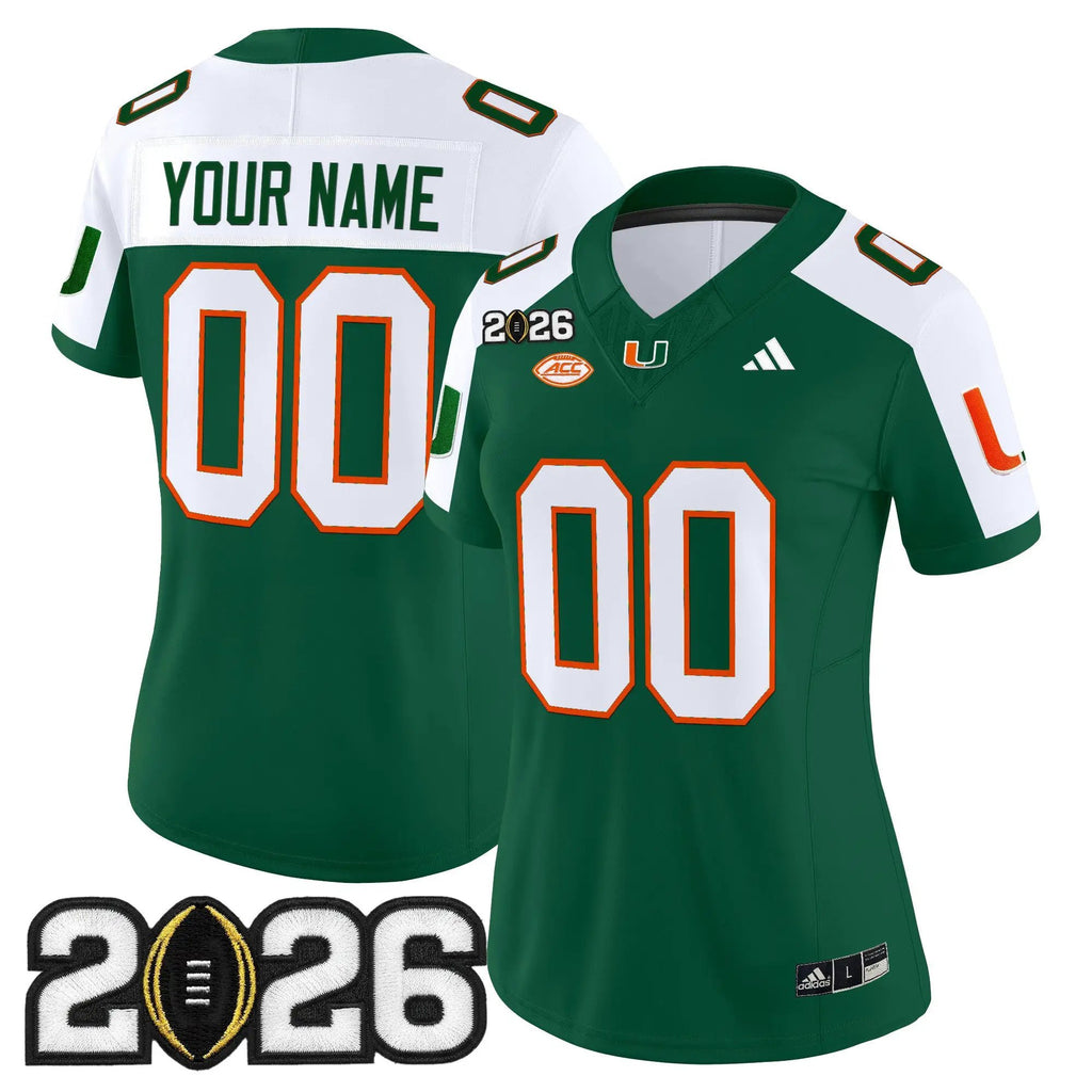 Miami Hurricanes 2026 CFP Final Patch Vapor Limited Custom Jersey - All Stitched by Digigearus