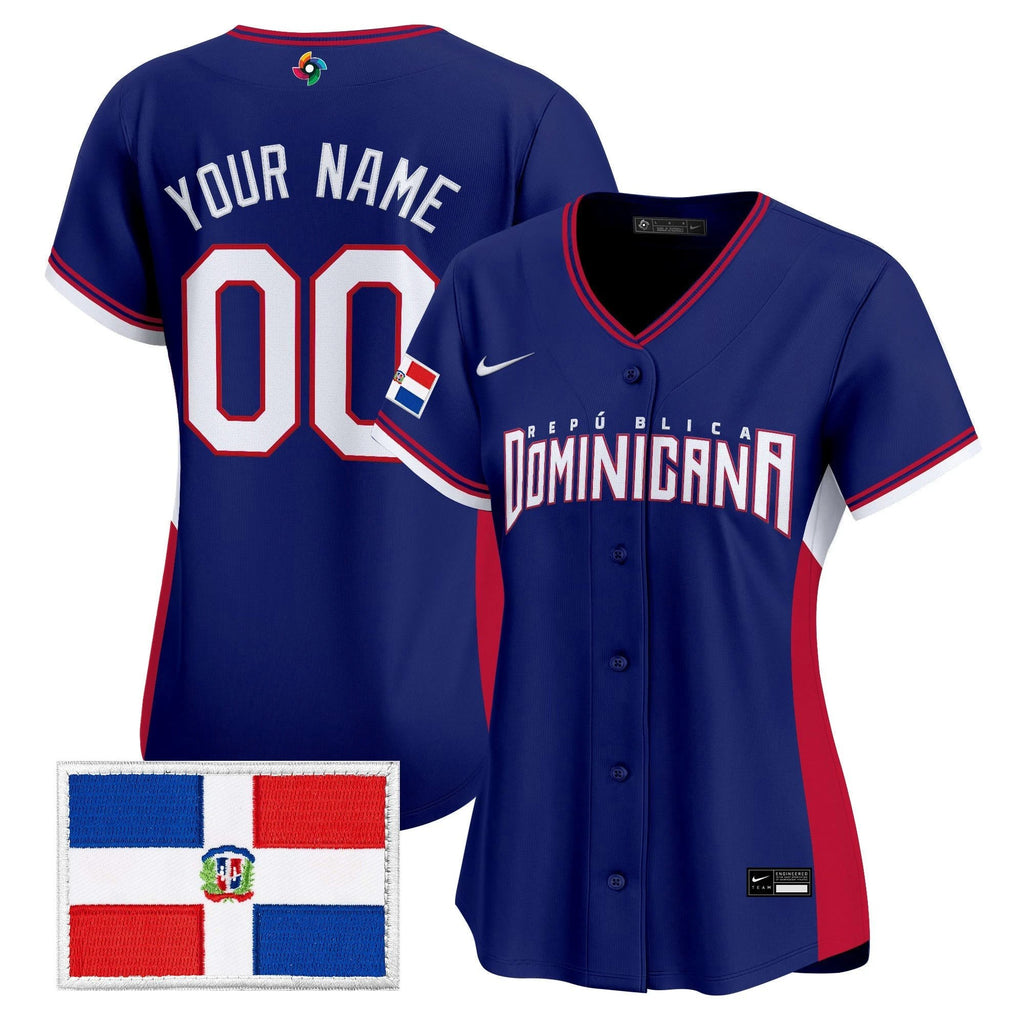 Team Dominican Republic World Baseball Classic Vapor Premier Custom Jersey - All Stitched by Team Dominican Republic