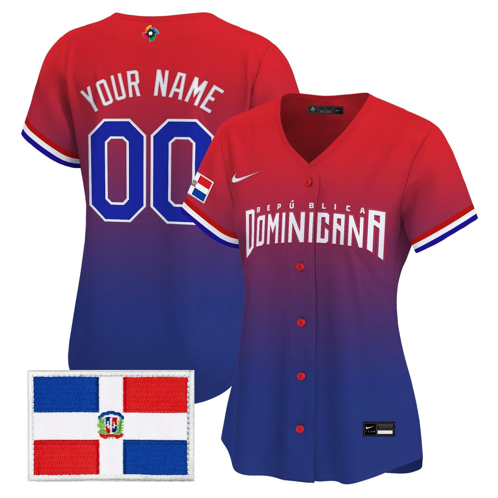 Team Dominican Republic World Baseball Classic Vapor Premier Custom Jersey - All Stitched by Team Dominican Republic