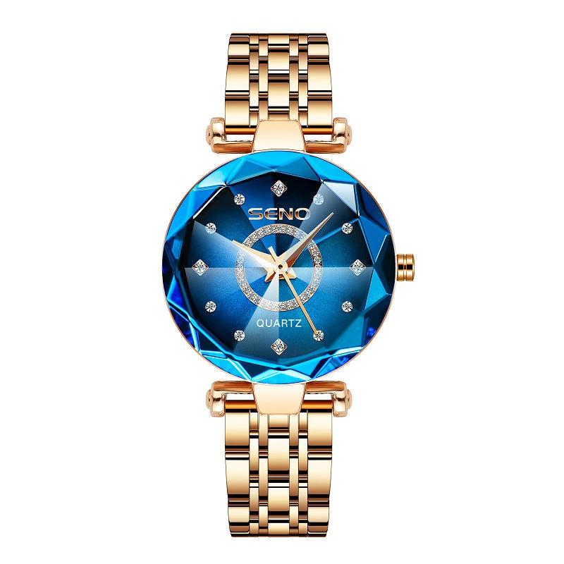Diamond Inlaid Steel Strap Women's Waterproof Watch by BowLift