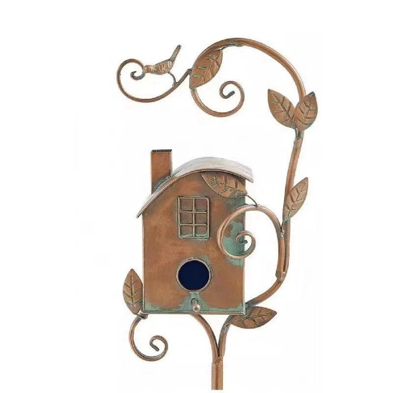 European Metal Bird House+Garden Yard/Craft Decoration by BowLift
