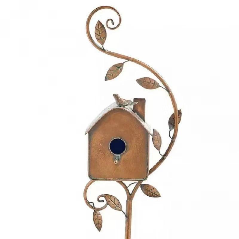 European Metal Bird House+Garden Yard/Craft Decoration by BowLift