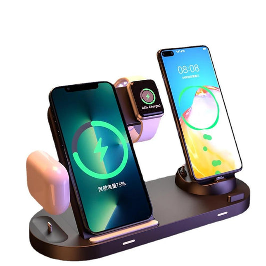 6 in 1 Wireless Charger+Foldable Stand/Multi-Function Fast Charging by BowLift