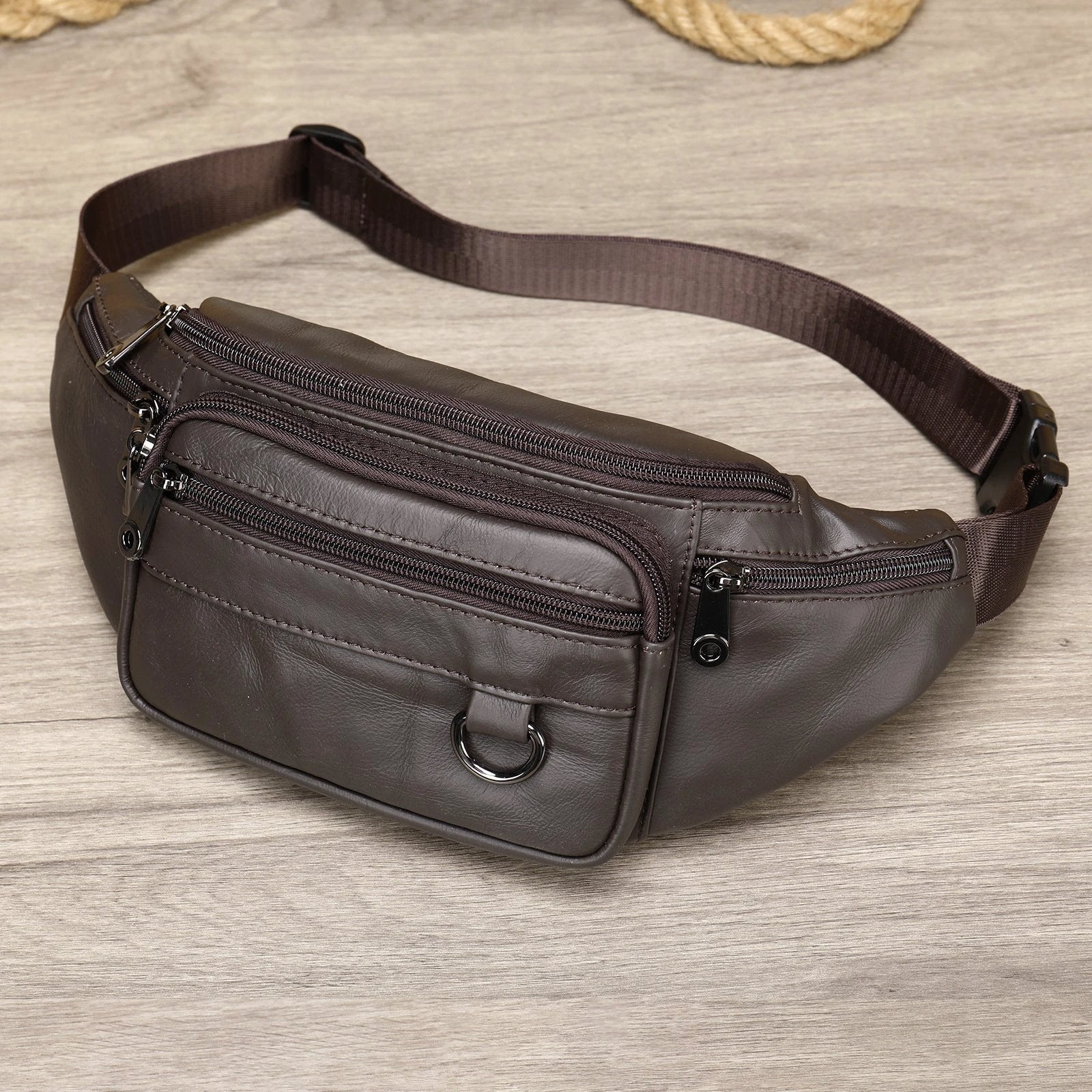Chest Bag+Men's Genuine Leather/Casual Sports by BowLift