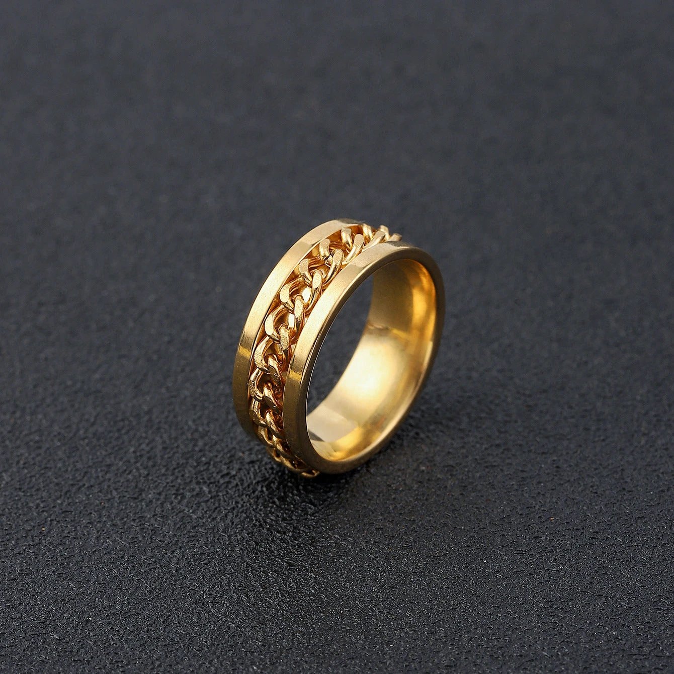 Trendy Rotating Chain Ring by BowLift