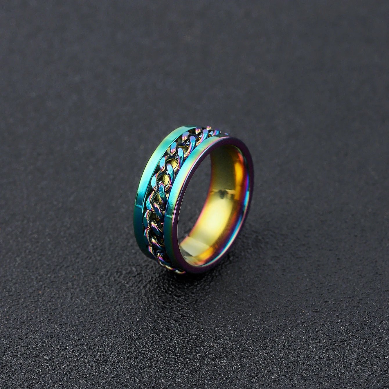Trendy Rotating Chain Ring by BowLift