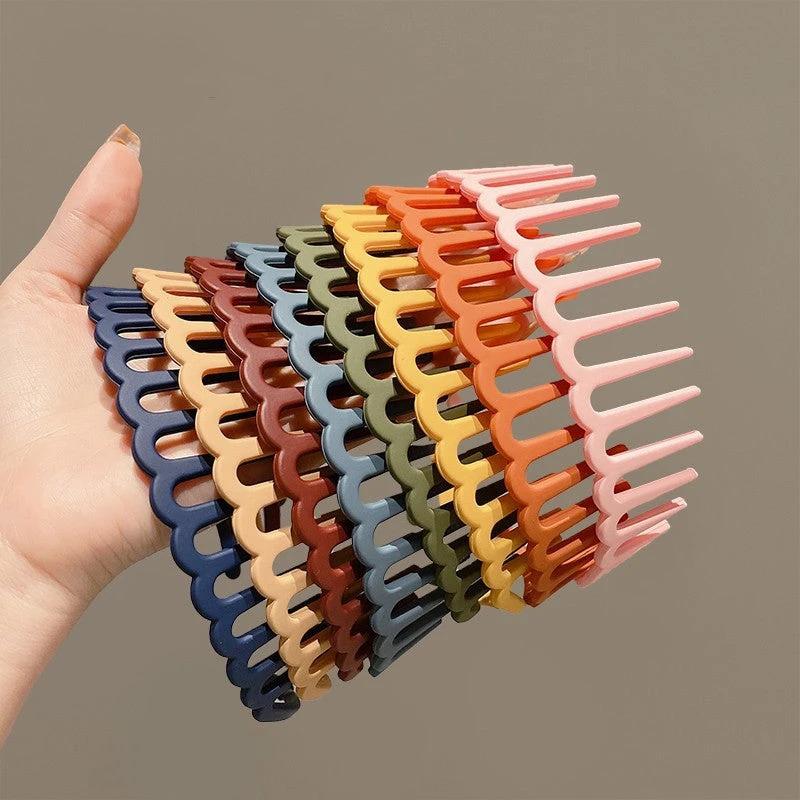 Stylish Matte Face Wash Headband with Teeth for Anti-Slip by BowLift