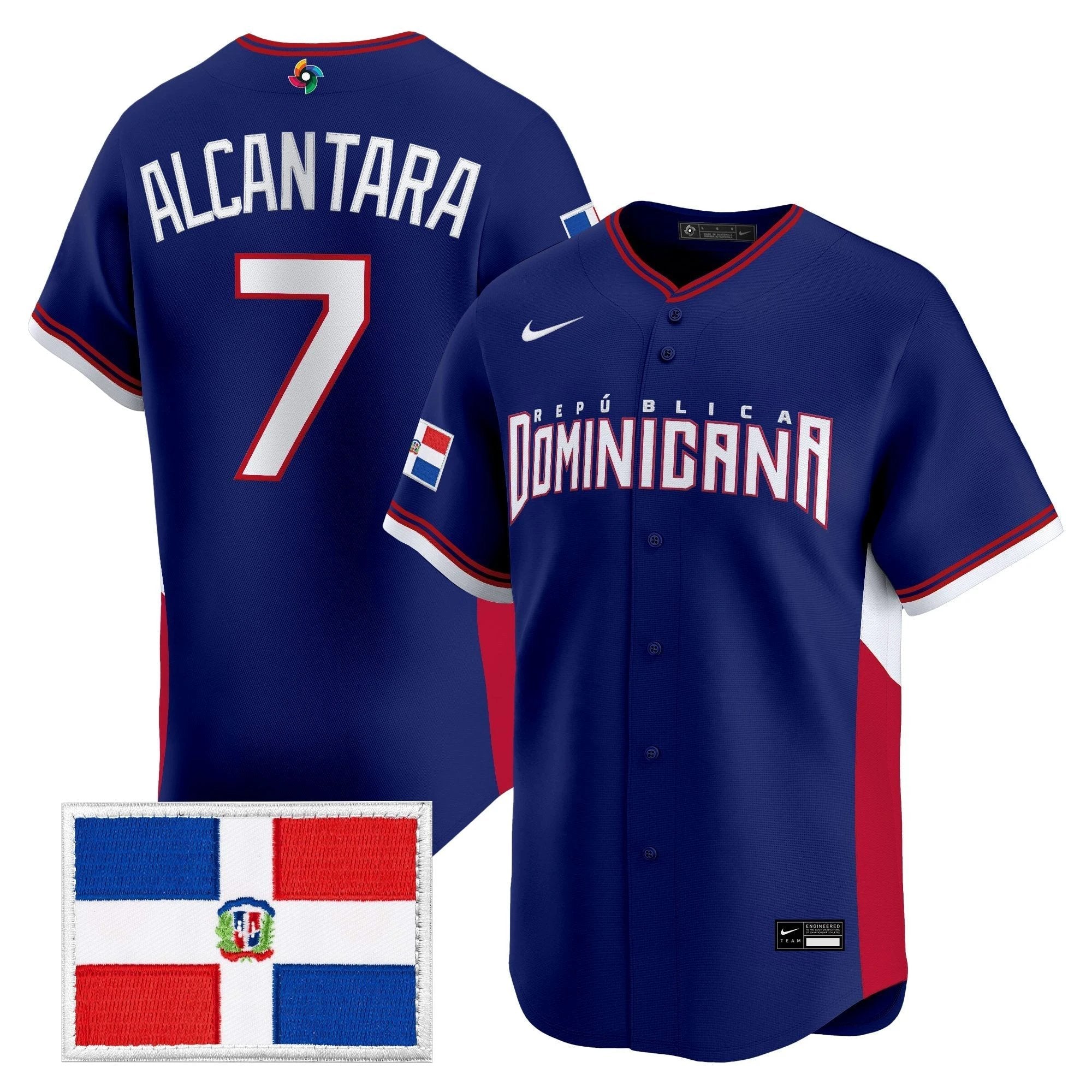 Team Dominican Republic World Baseball Classic Vapor Premier Jersey - All Stitched by Team Dominican Republic