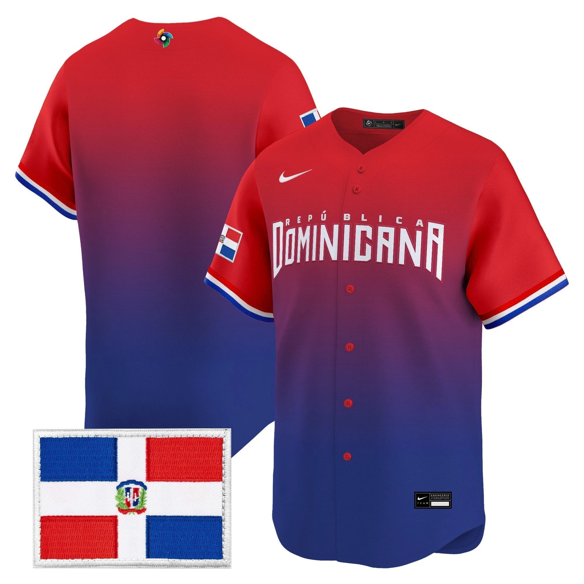 Team Dominican Republic World Baseball Classic Vapor Premier Jersey - All Stitched by Team Dominican Republic