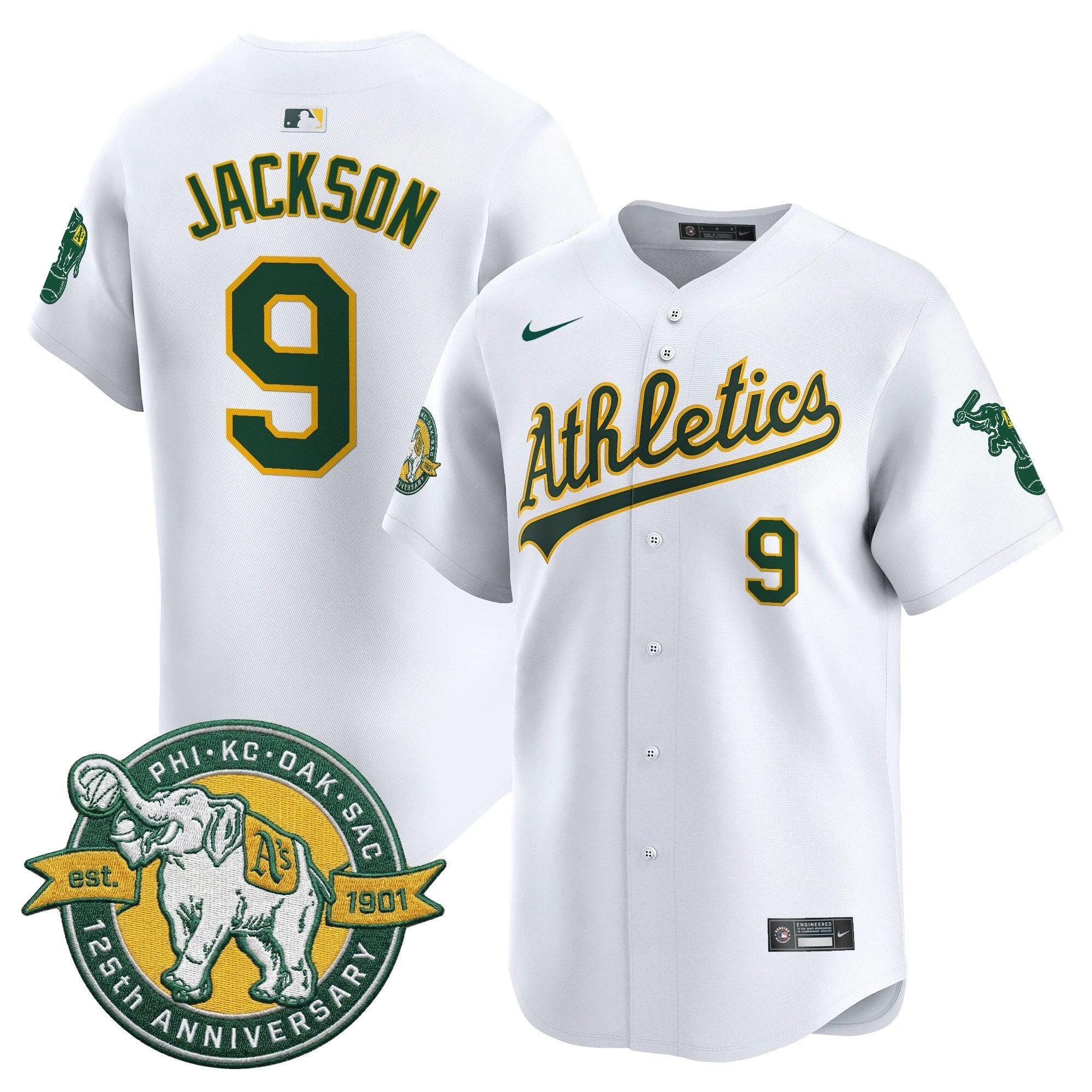 OAK 125th Anniversary Patch Vapor Premier Limited Jersey - All Stitched by Oakland Athletics