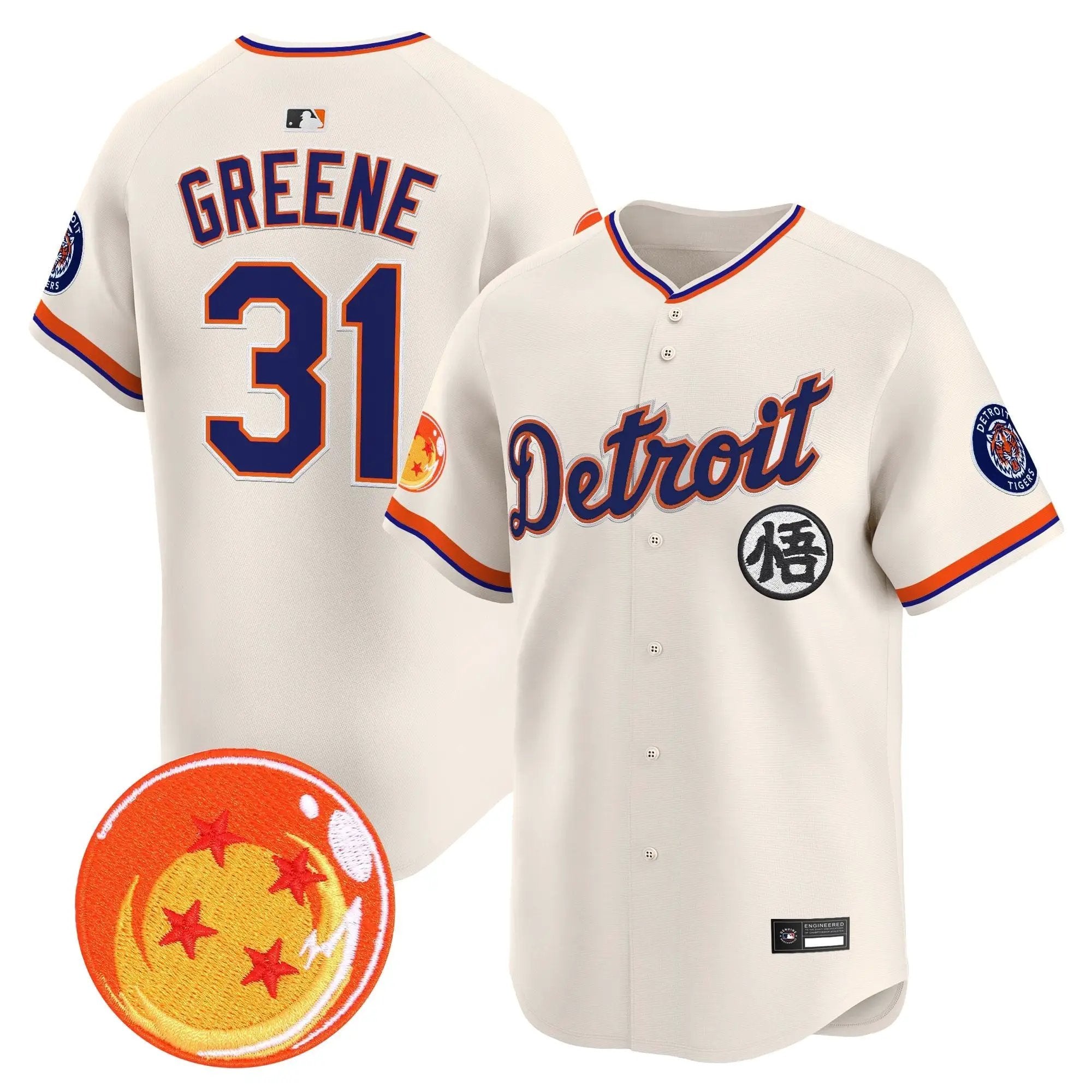 DET x Dragon Ball Vapor Premier Limited Jersey - All Stitched by Digigearus